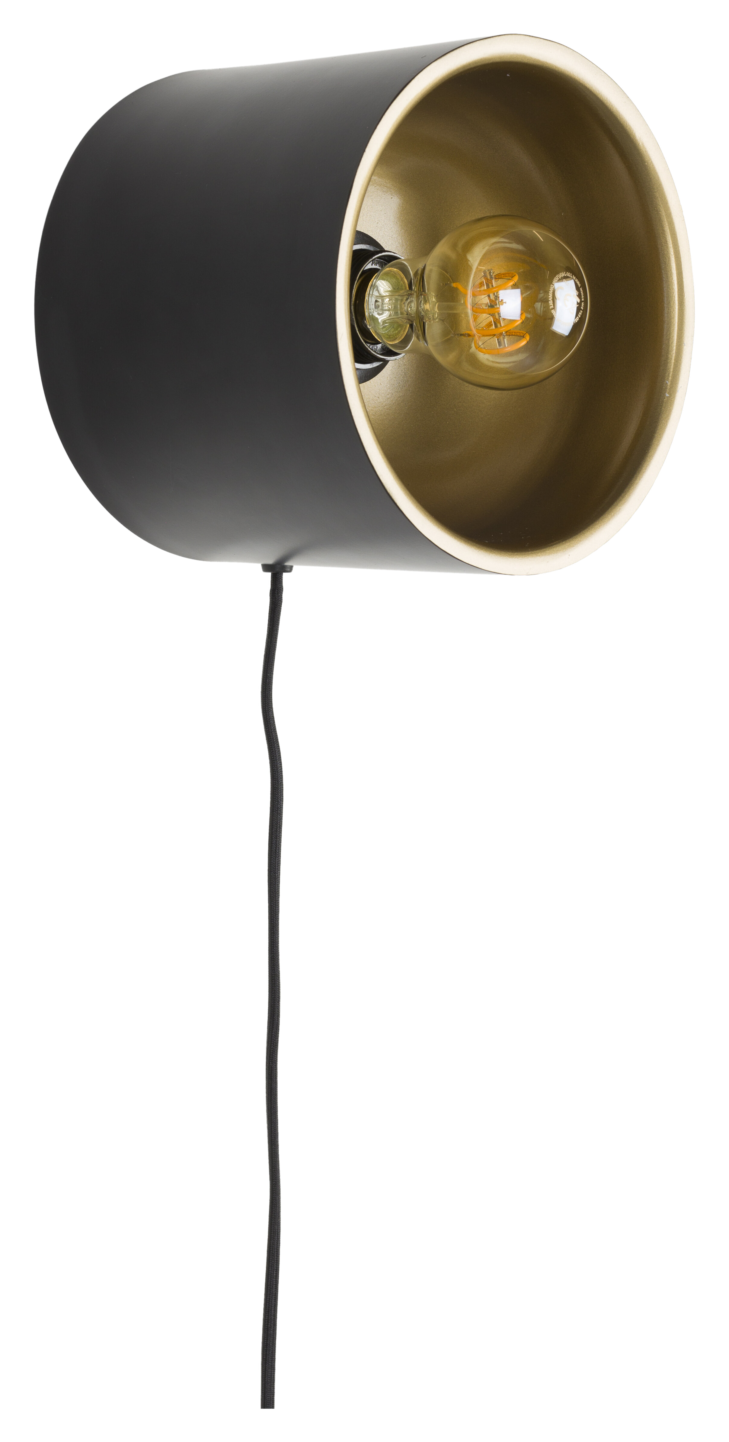 ZILT Wandlamp 'Cherylynn' kleur Zwart/Goud