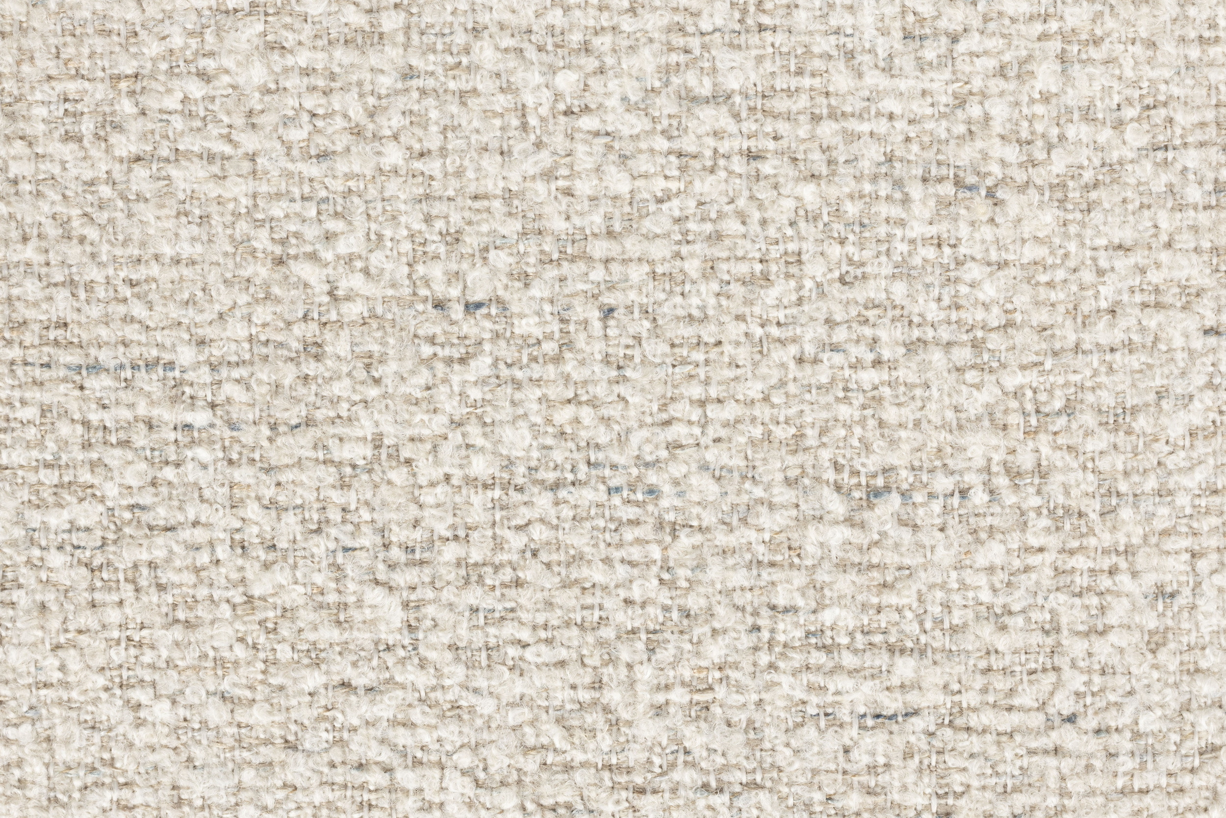 Dutchbone Bijzettafel 'Shelly' Gemêleerde stof en walnootlook, 48 x 48cm, kleur Off White