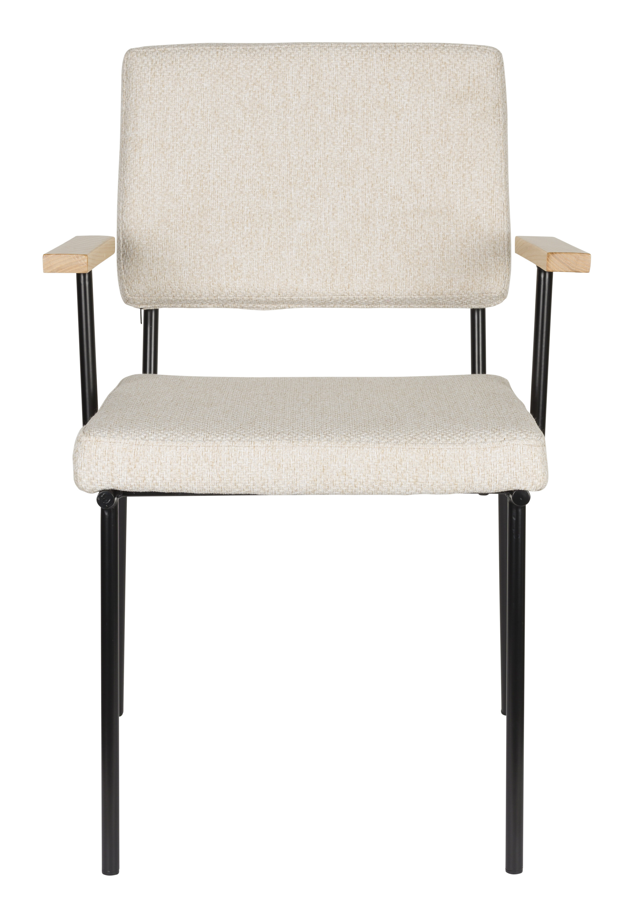 Zuiver Eetkamerstoel 'Fellow' Met armleuning, kleur Off White