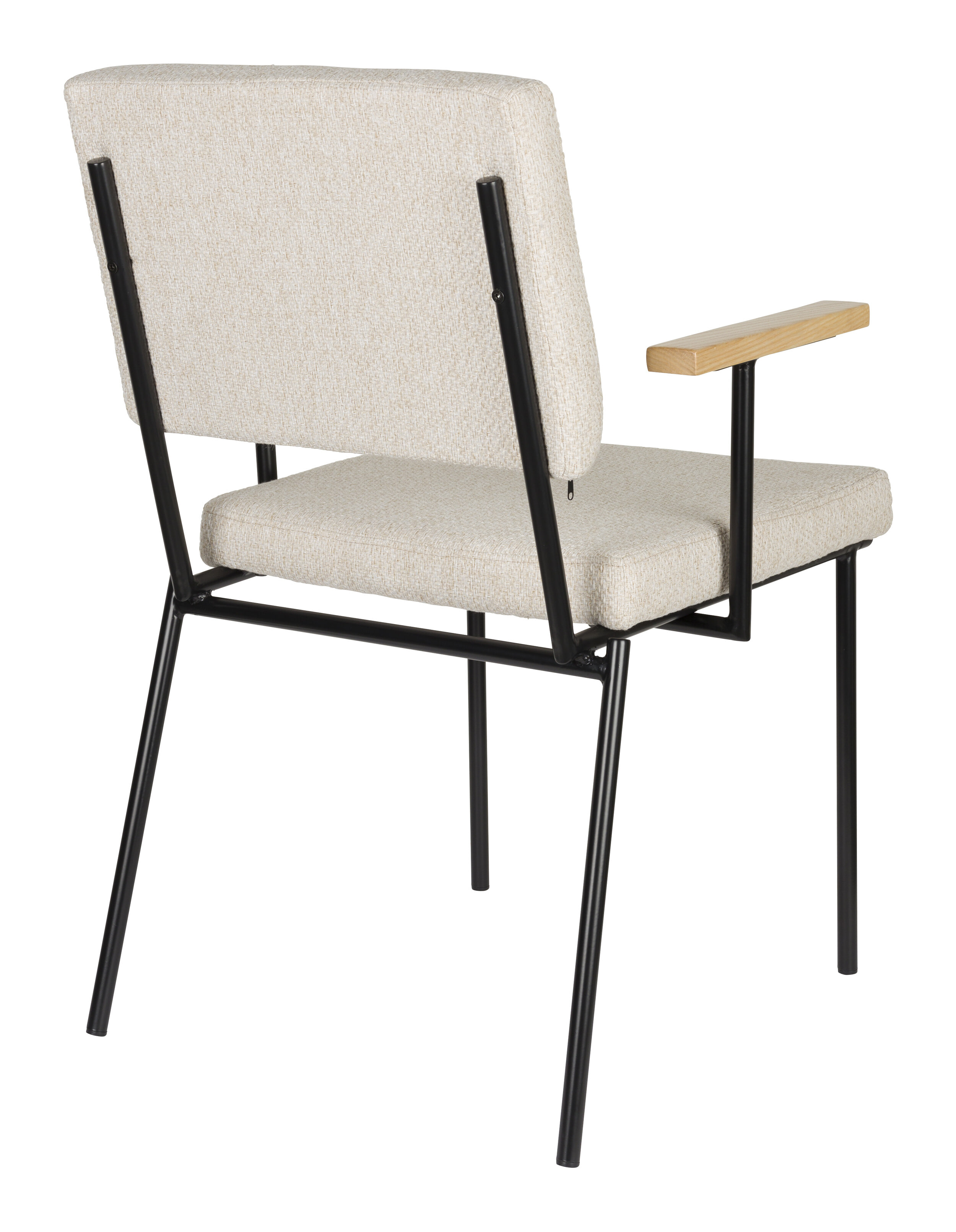 Zuiver Eetkamerstoel 'Fellow' Met armleuning, kleur Off White