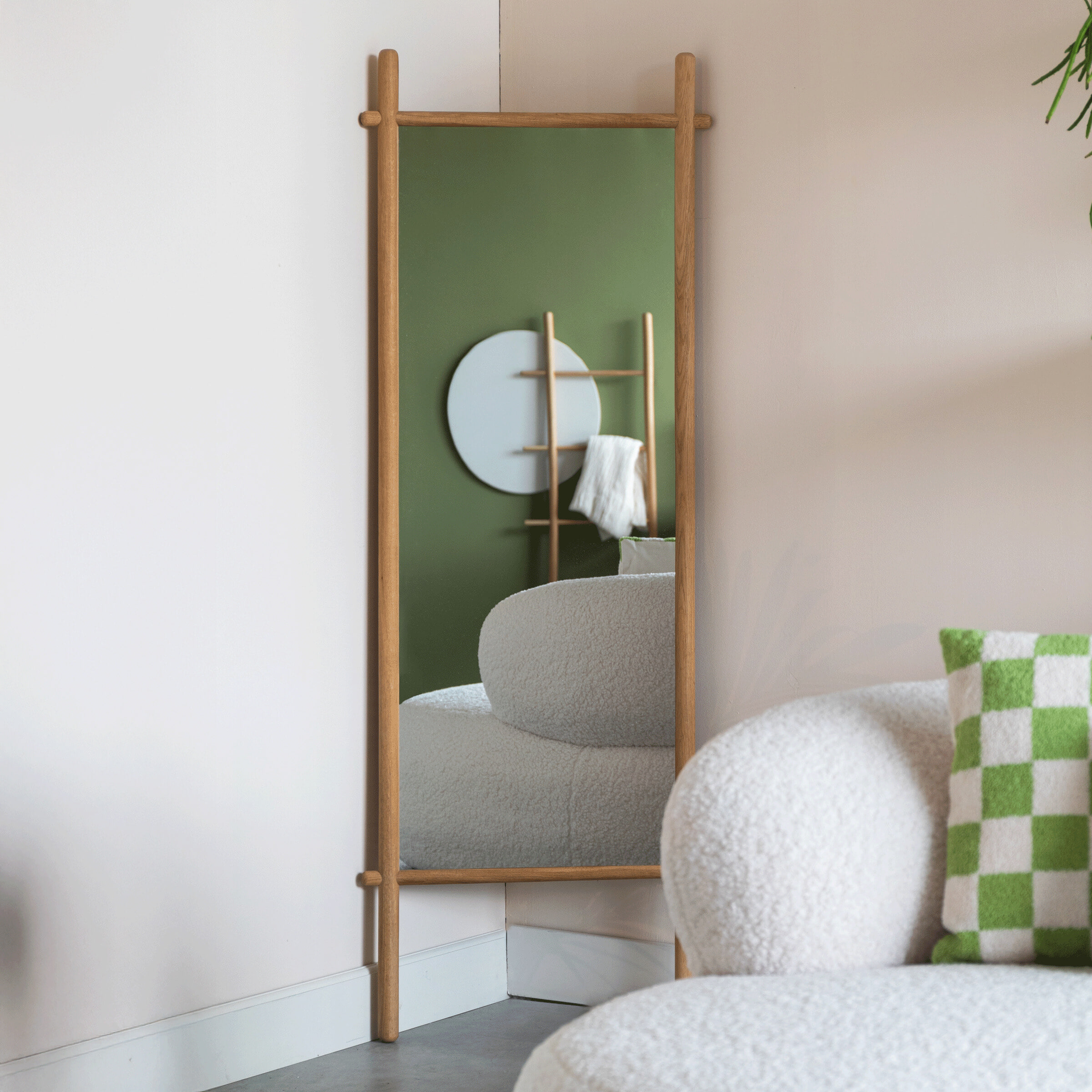 ZILT Staande Spiegel 'Ej' Eikenhout, 160 x 58cm, kleur Naturel