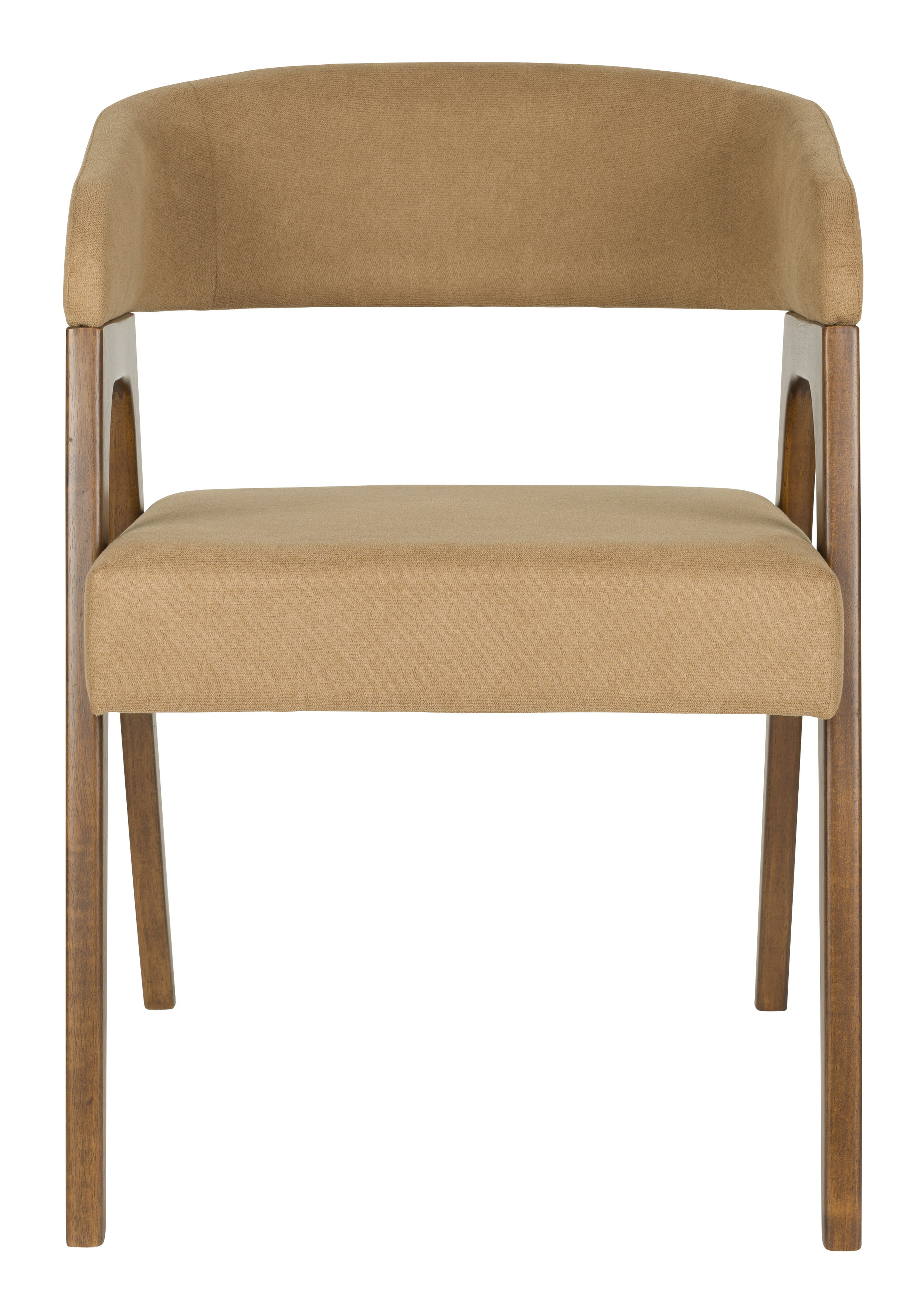Dutchbone Eetkamerstoel 'Adamello' Essenfineer en stof, kleur Beige
