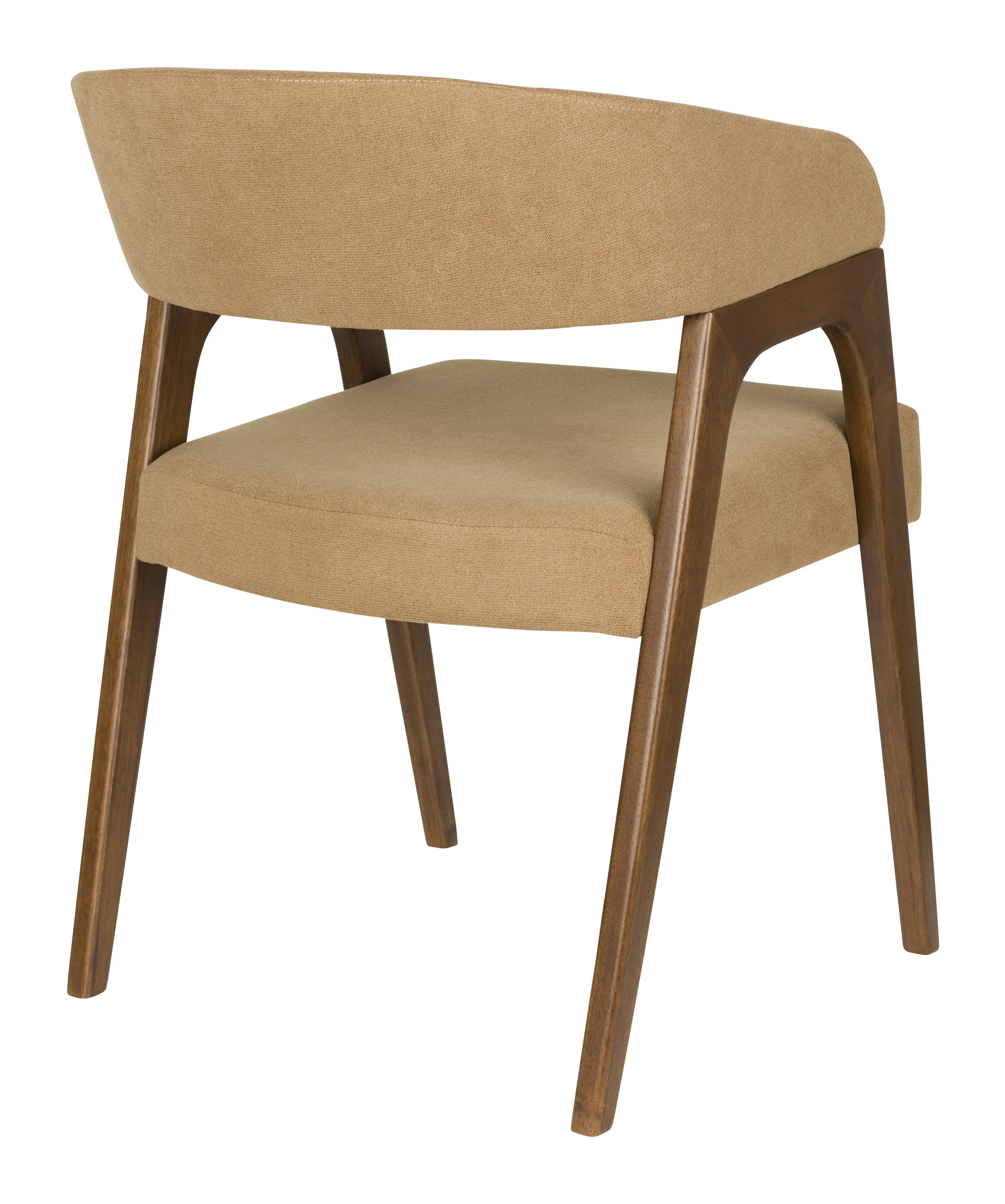 Dutchbone Eetkamerstoel 'Adamello' Essenfineer en stof, kleur Beige