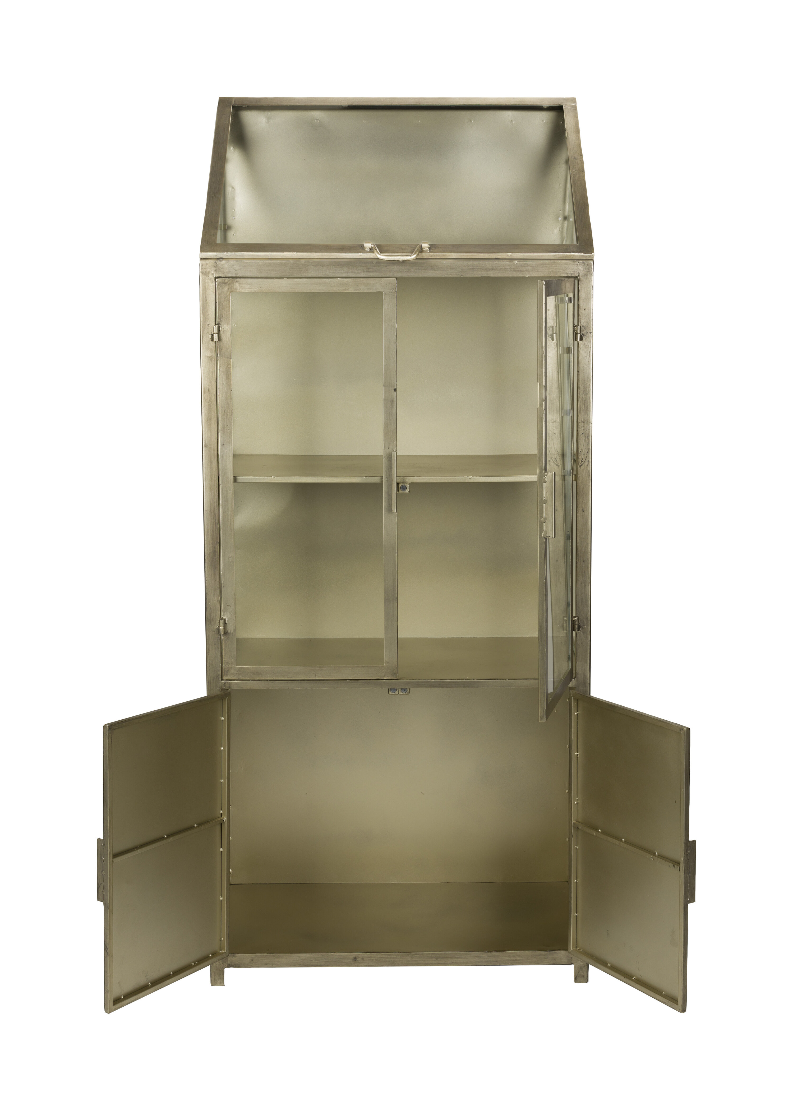 Dutchbone Vitrinekast 'Monviso' 151 x 64cm, kleur Goud