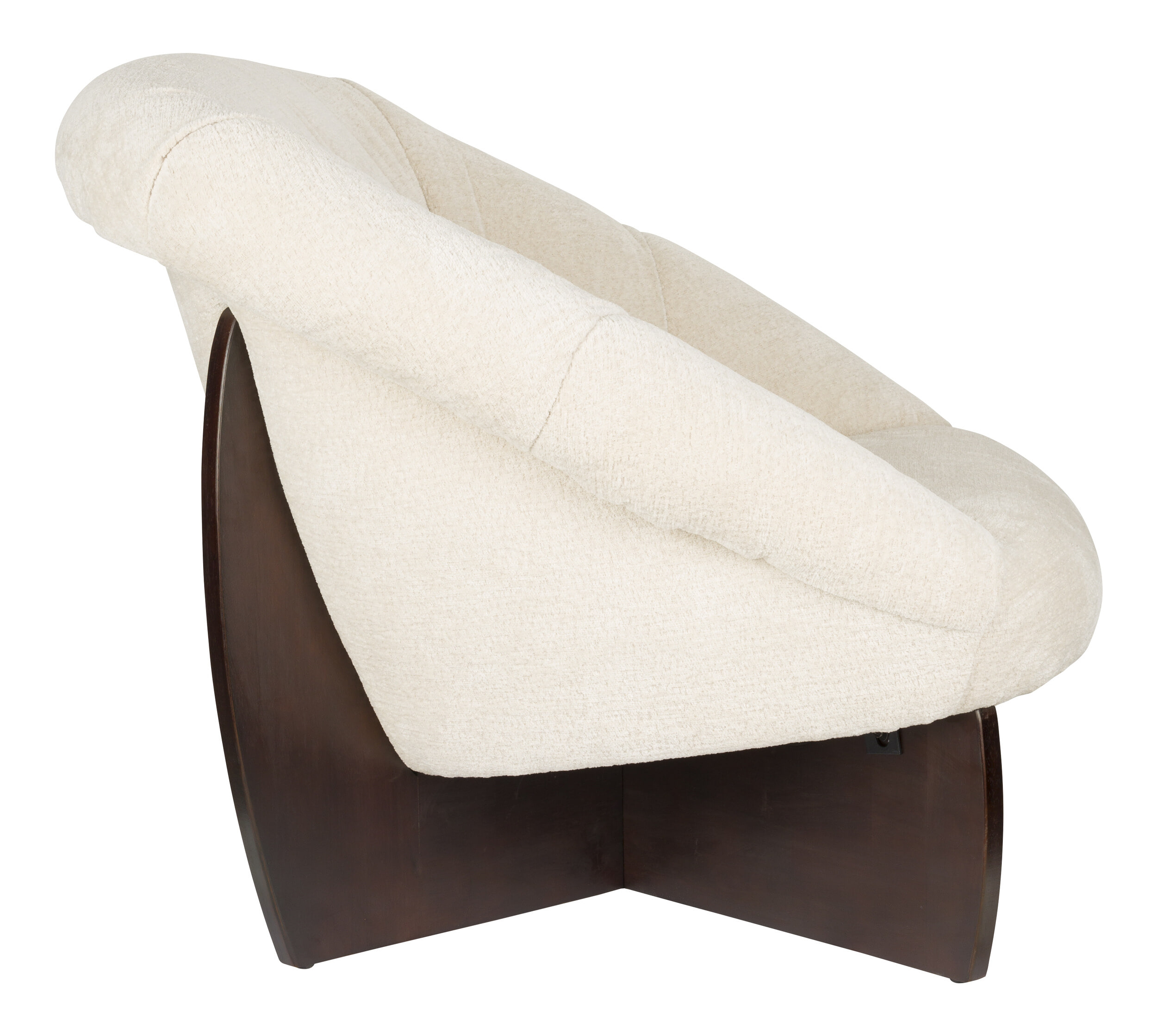 Dutchbone Fauteuil 'Emilius' Bouclé en rubberhout