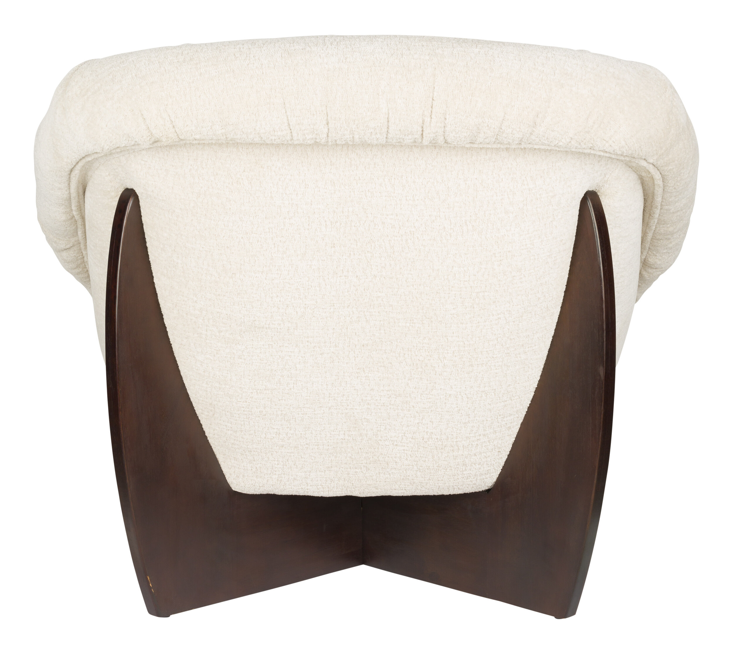 Dutchbone Fauteuil 'Emilius' Bouclé en rubberhout