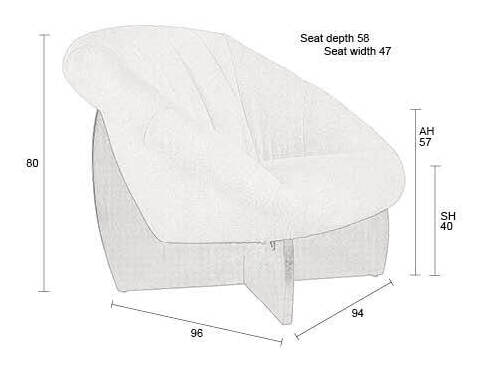 Dutchbone Fauteuil 'Emilius' Bouclé en rubberhout