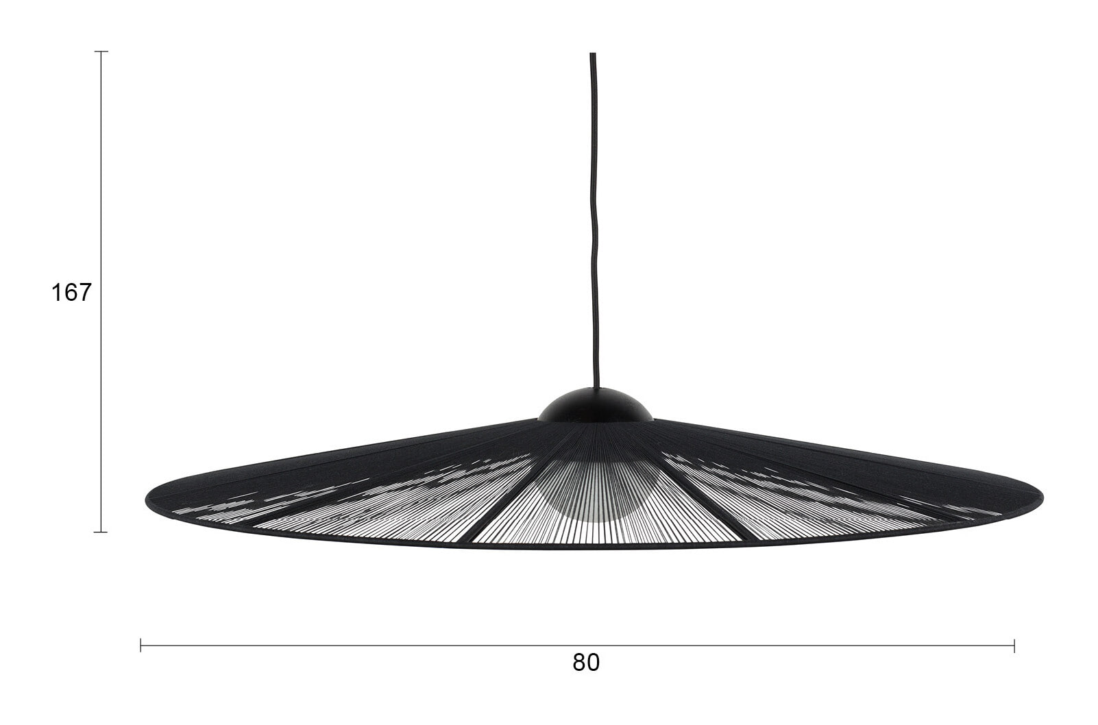 Zuiver Hanglamp 'Belle' 80cm, kleur Zwart