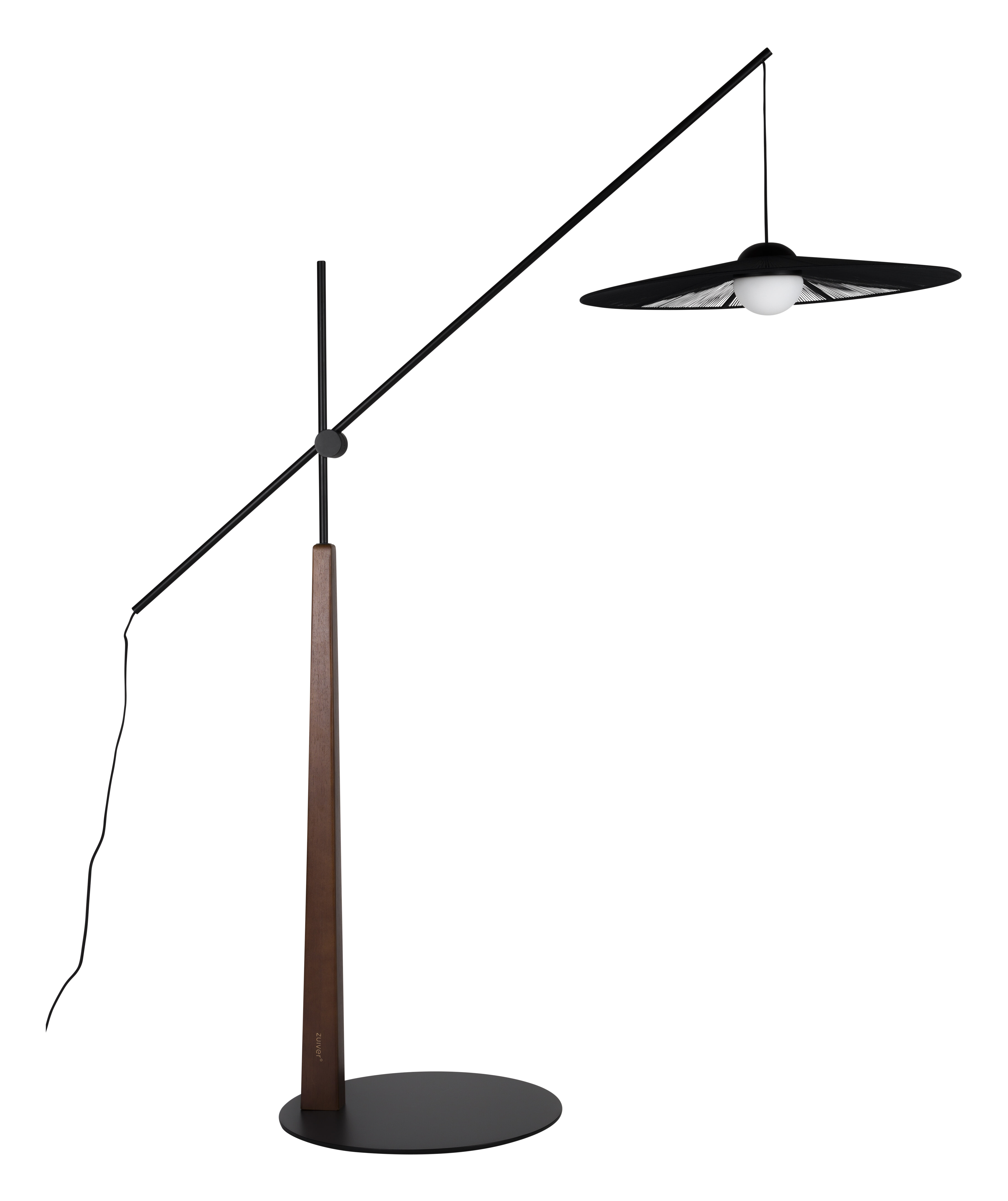 Zuiver Verstelbare Vloerlamp 'Belle' 200cm, kleur Zwart