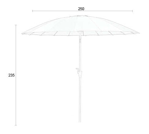 Zuiver Parasol 'Sunshine' 250cm, kleur Desert Sage