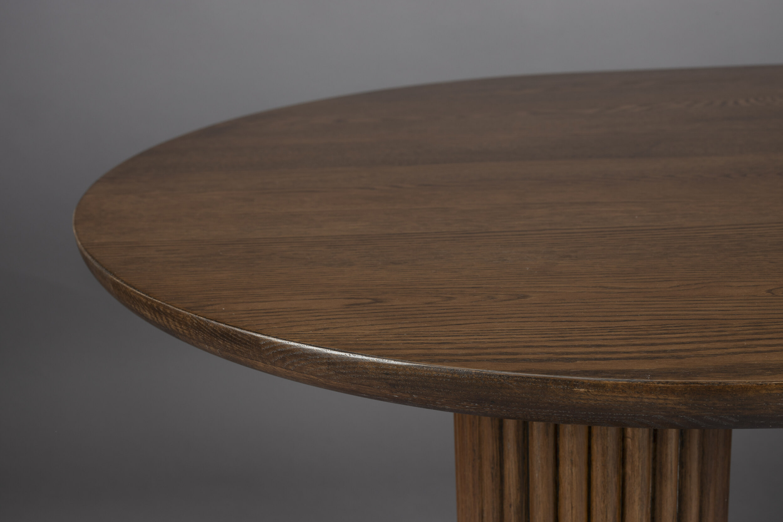 Dutchbone Ovale Eettafel 'Dean' Walnootlook, 220 x 90cm