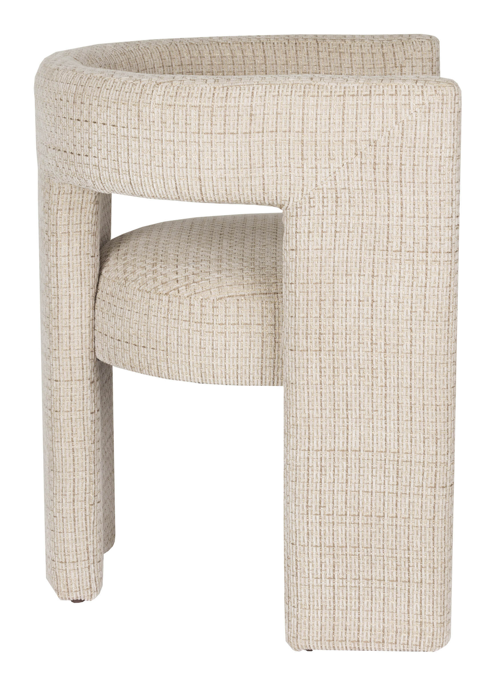 Dutchbone Eetkamerstoel 'Medina' Geweven stof, kleur Beige