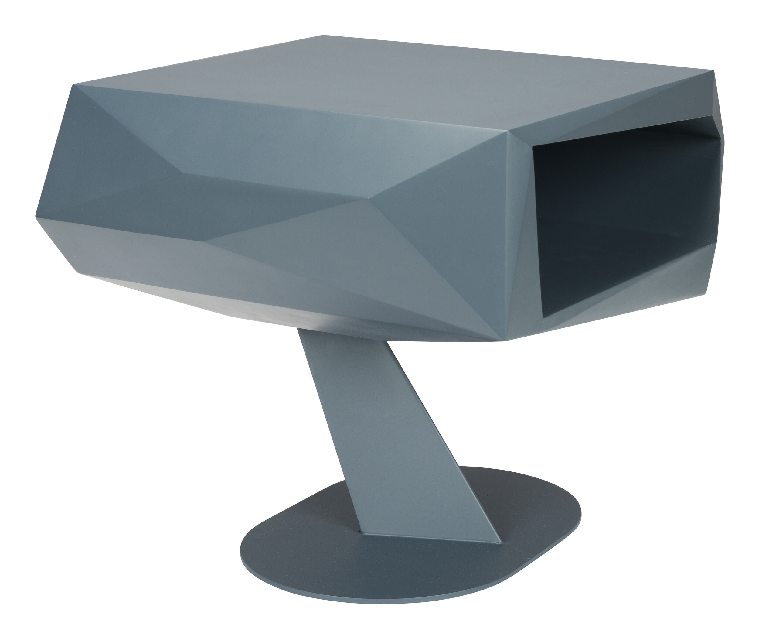 Zuiver Bijzettafel 'North' Resin en staal, 60 x 40cm, kleur Space Black