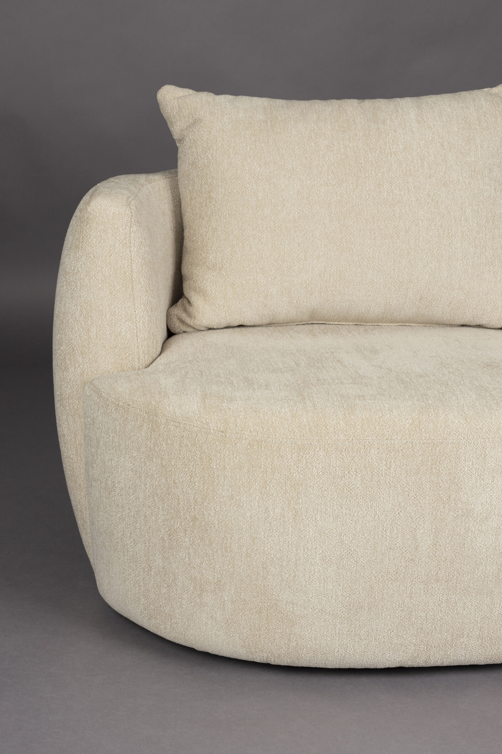 Dutchbone Fauteuil 'Rocca' Geweven stof, kleur Latte