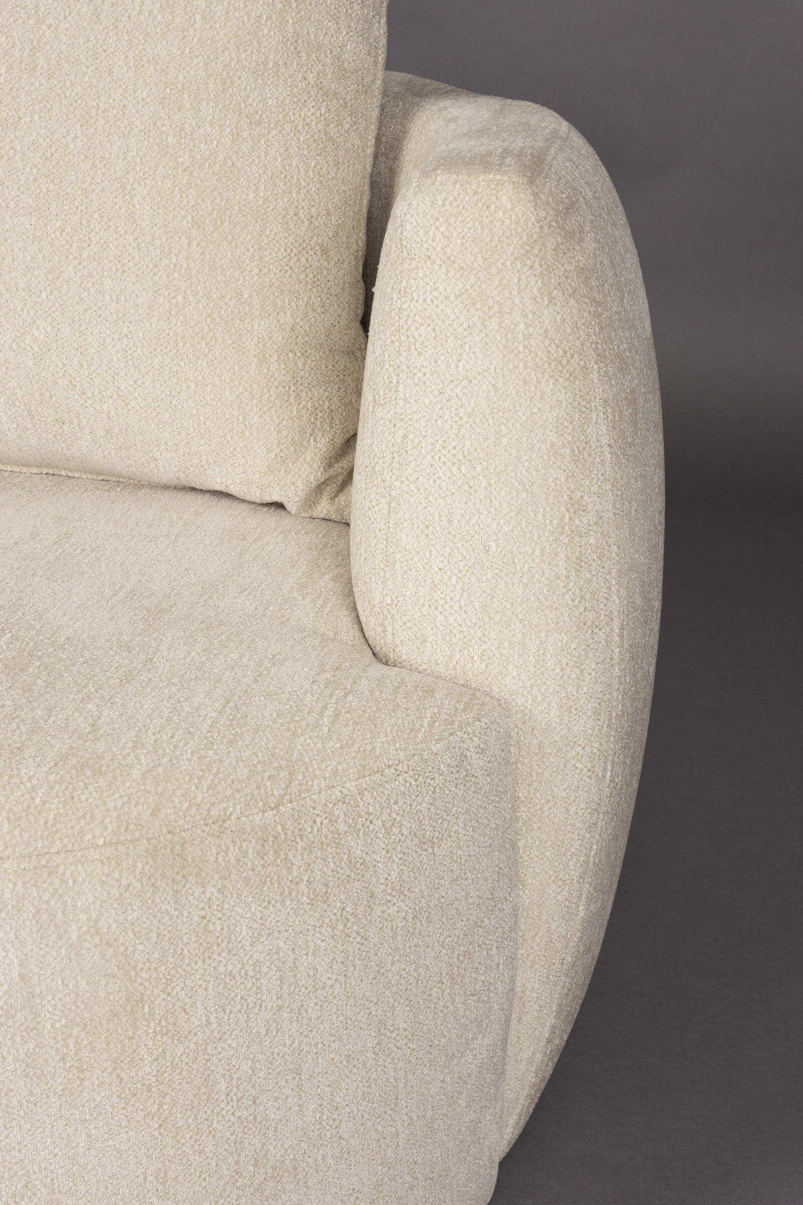 Dutchbone Fauteuil 'Rocca' Geweven stof, kleur Latte