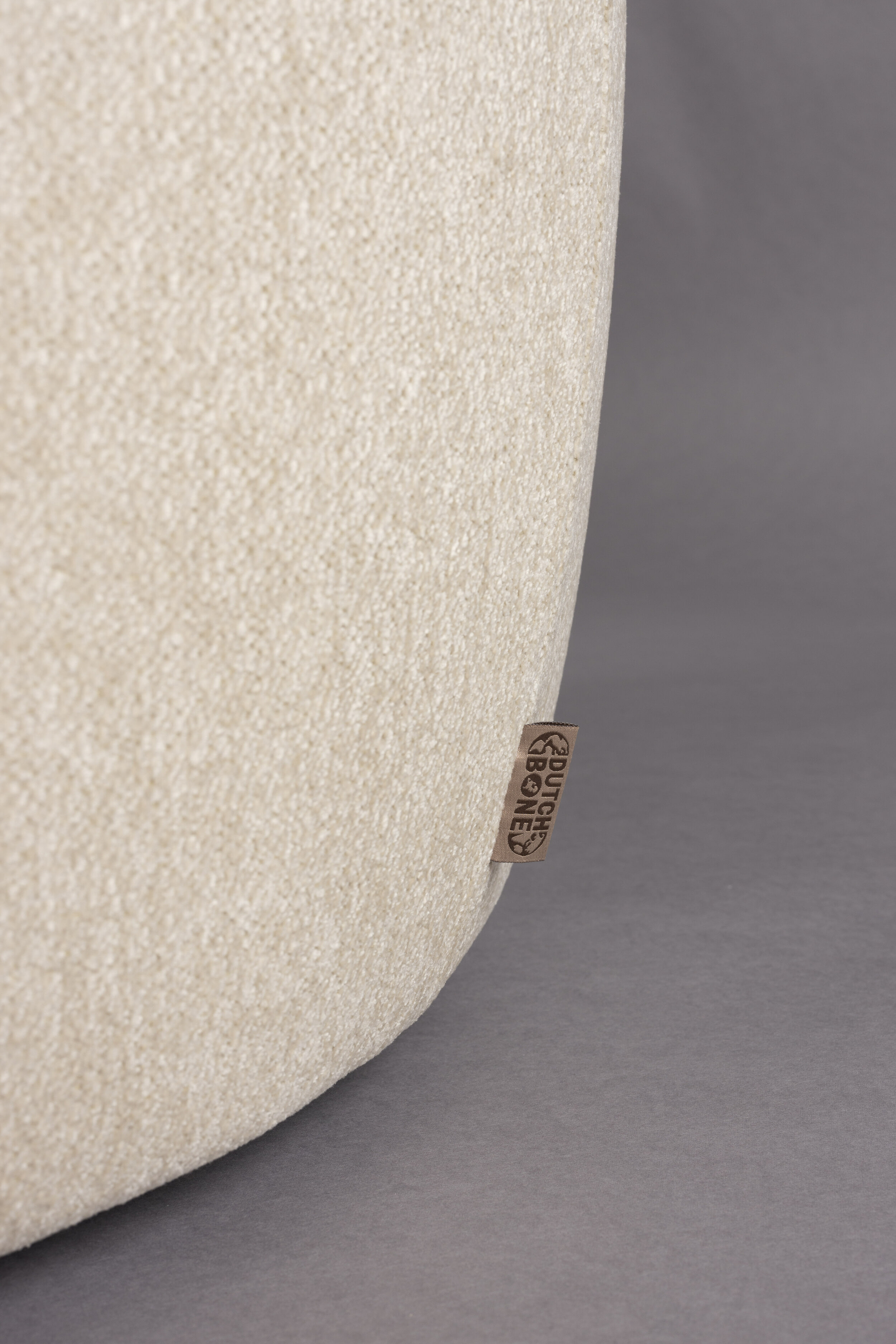 Dutchbone Fauteuil 'Rocca' Geweven stof, kleur Latte