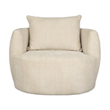 Dutchbone Fauteuil 'Rocca' Geweven stof, kleur Latte