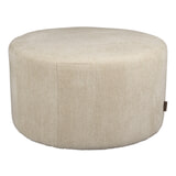 Dutchbone Poef 'Rocca' Geweven stof, kleur Latte