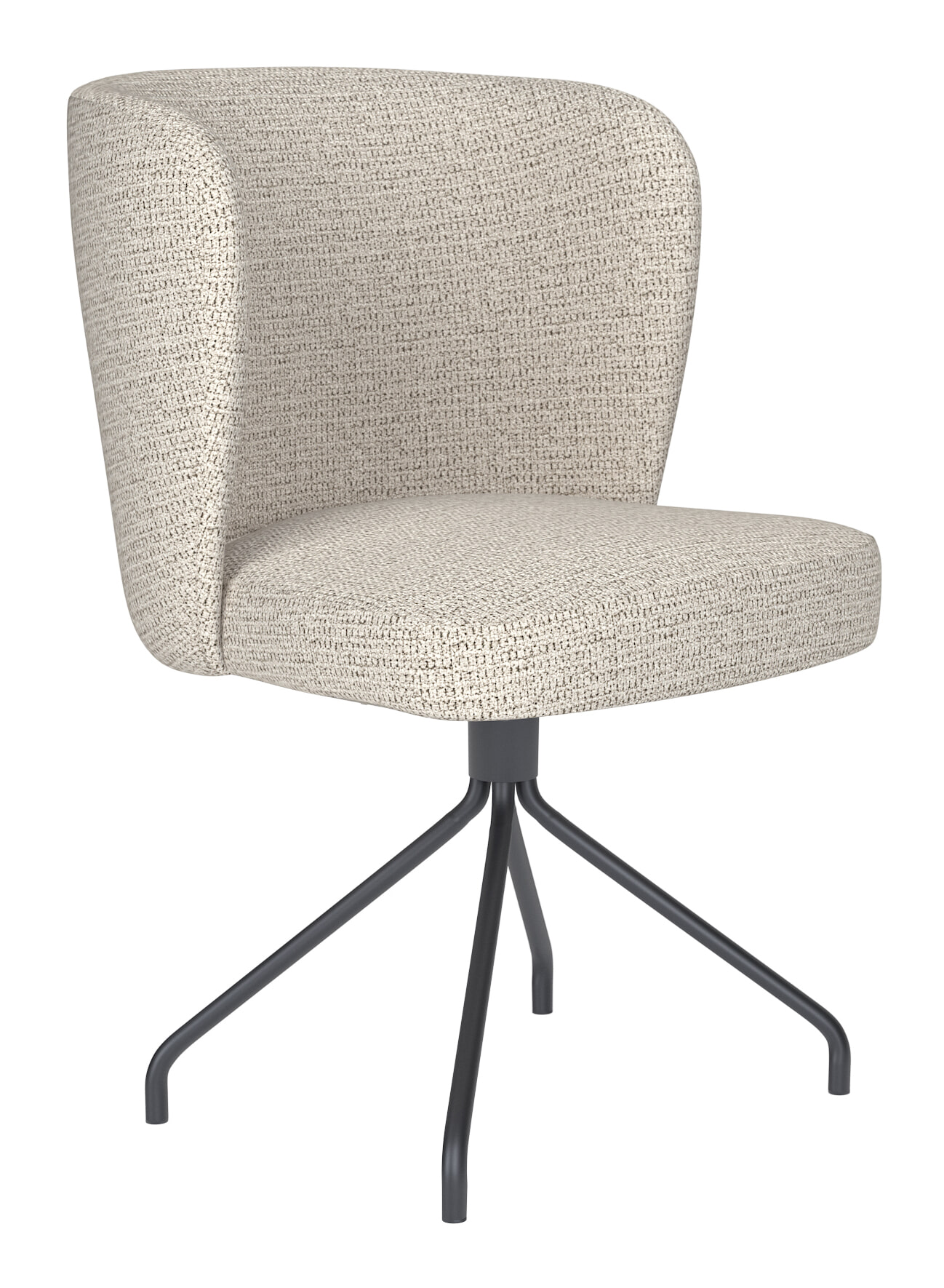 ZILT Draaibare Eetkamerstoel 'Kaylena' Geweven stof