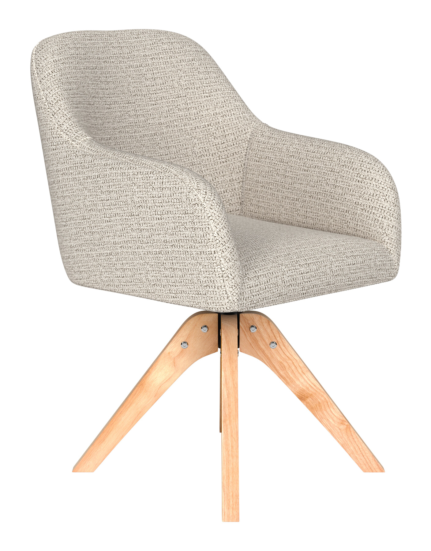 ZILT Draaibare Eetkamerstoel 'Hendrick' Geweven stof