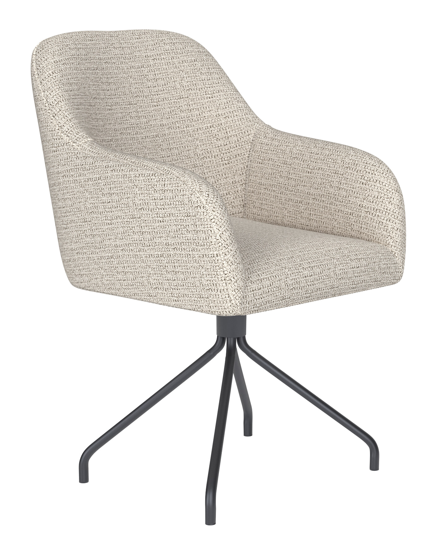 ZILT Draaibare Eetkamerstoel 'Branda' Geweven stof