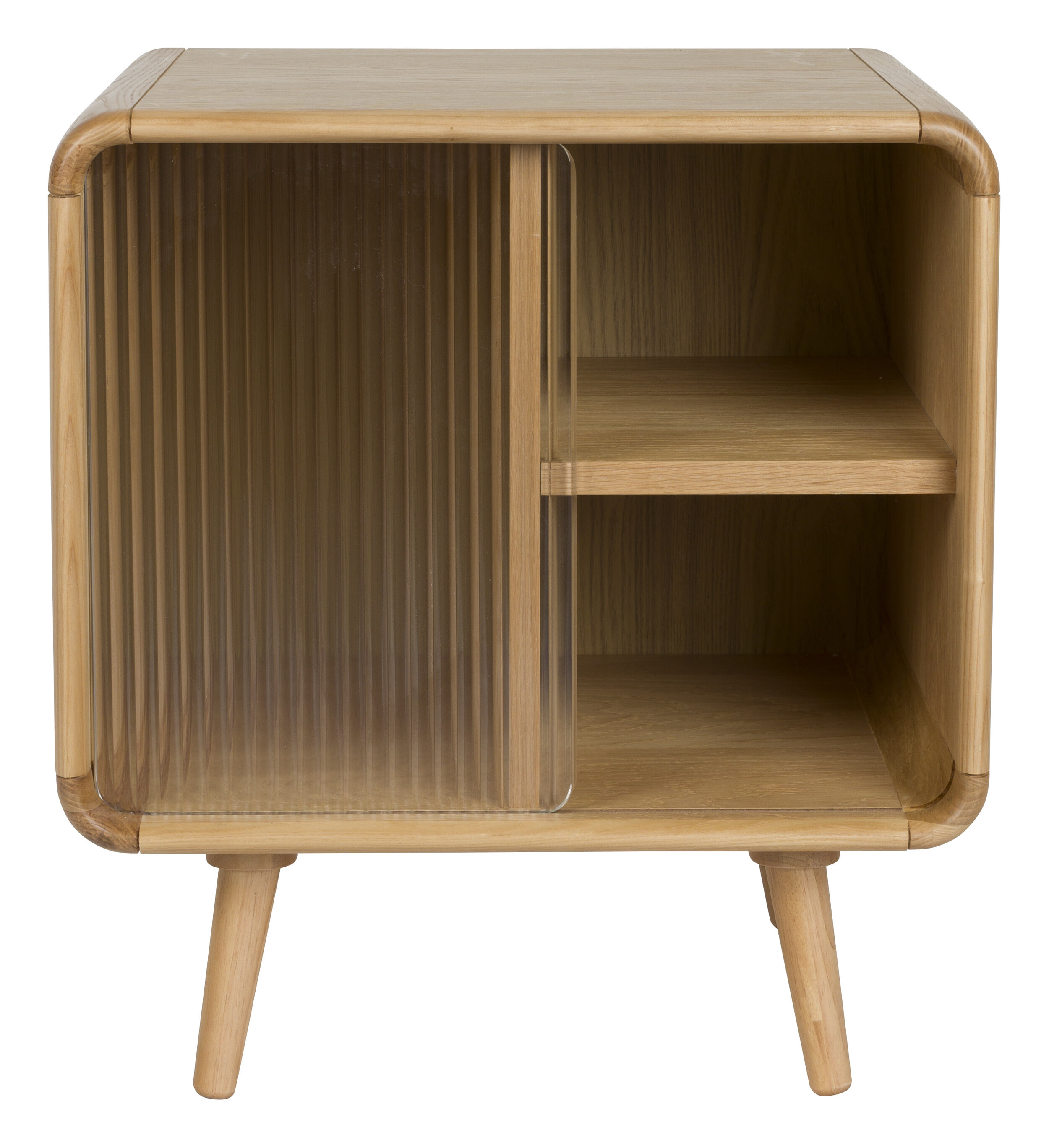 Zuiver Bijzettafel/Nachtkastje 'Rise' Essen en rubberhout, 50 x 40cm