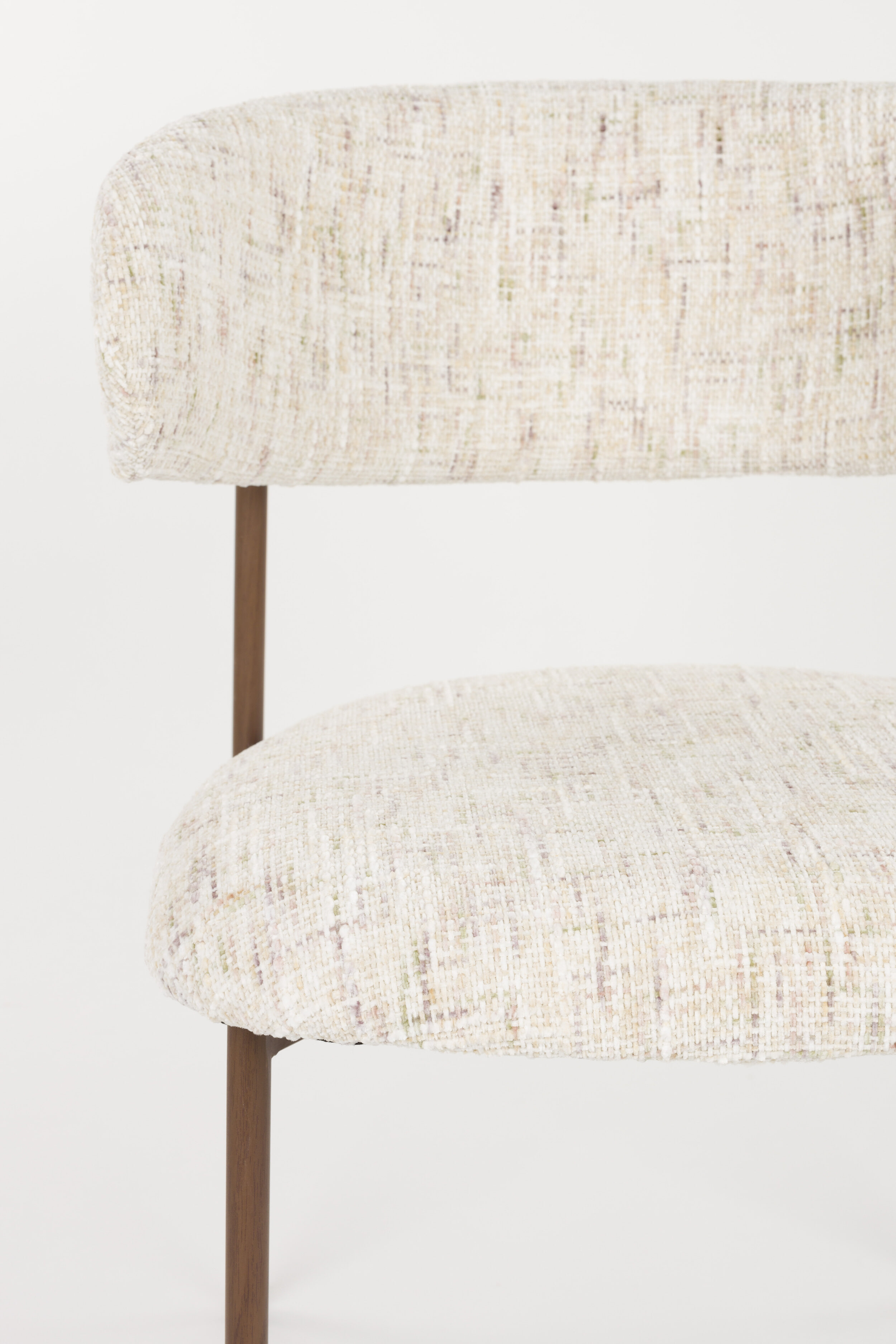 ZILT Eetkamerstoel 'Shakila' Geweven stof, kleur Off White