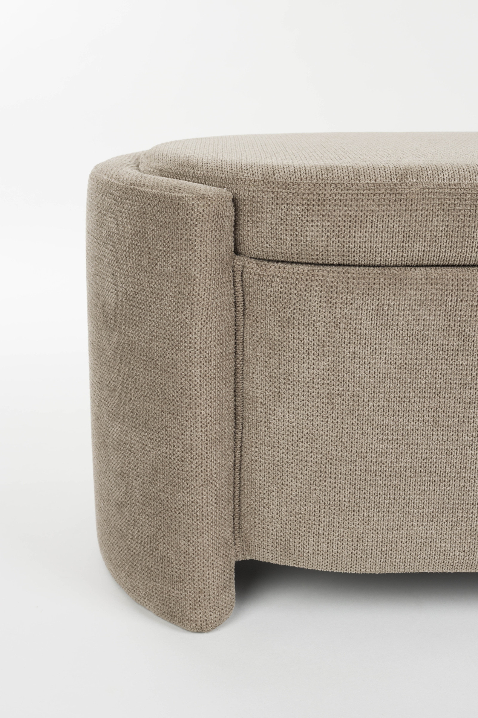 ZILT Halbank 'Ruthy' Met opbergruimte, kleur Taupe