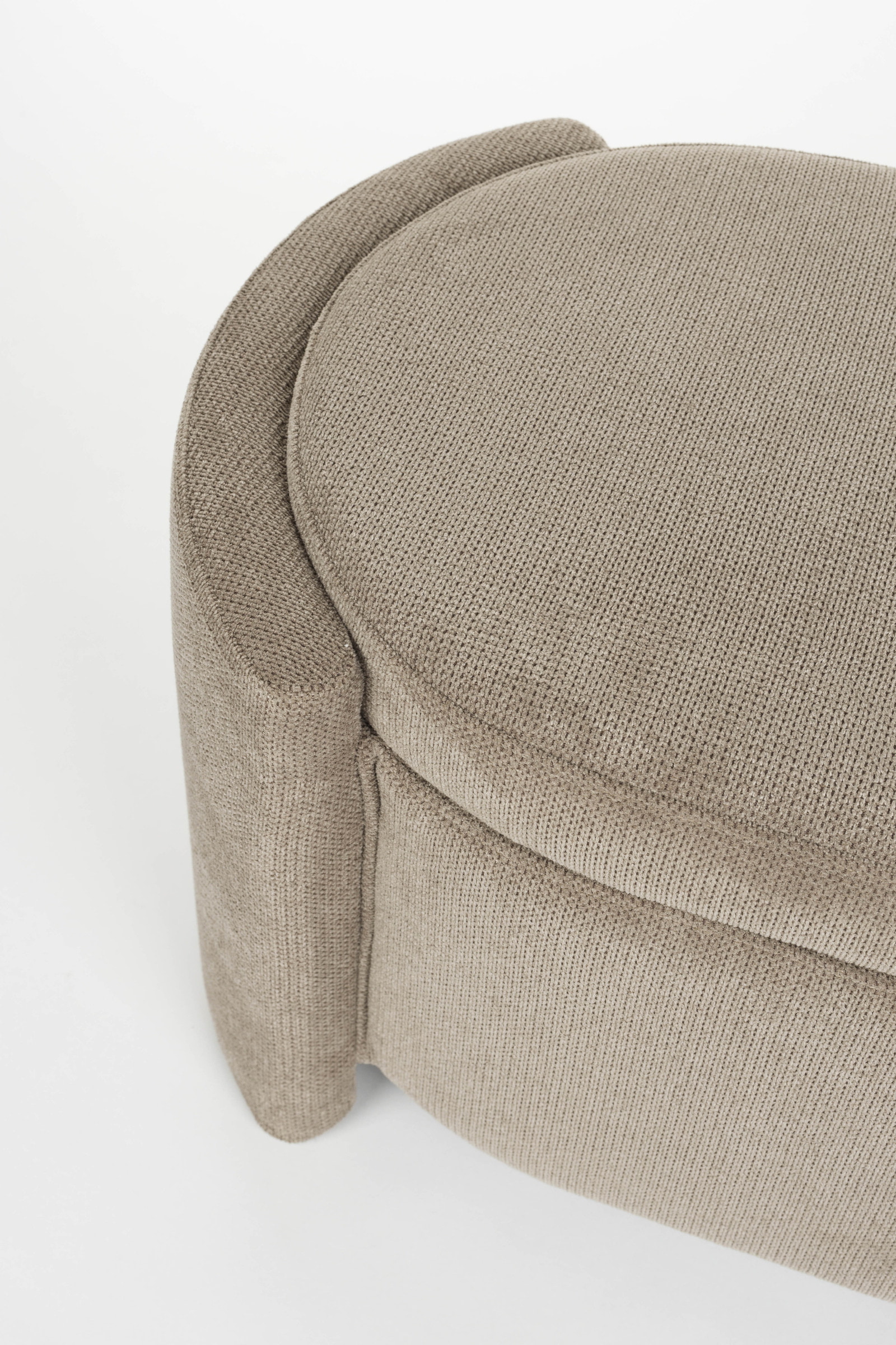ZILT Halbank 'Ruthy' Met opbergruimte, kleur Taupe