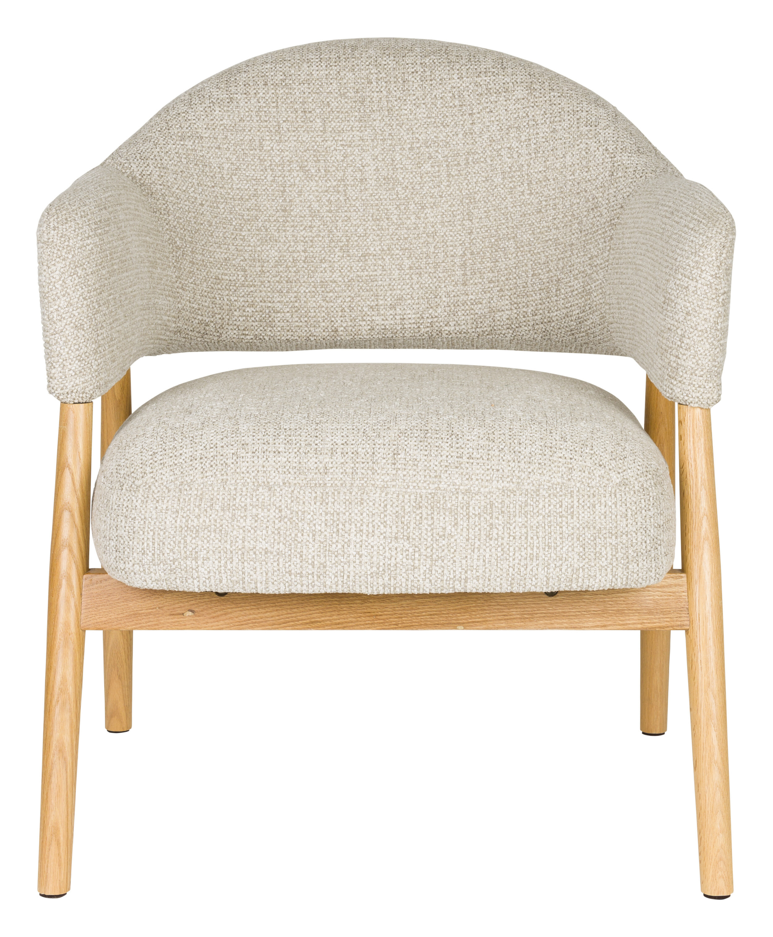 ZILT Fauteuil 'Shenae' Bouclé, kleur Lichtbruin