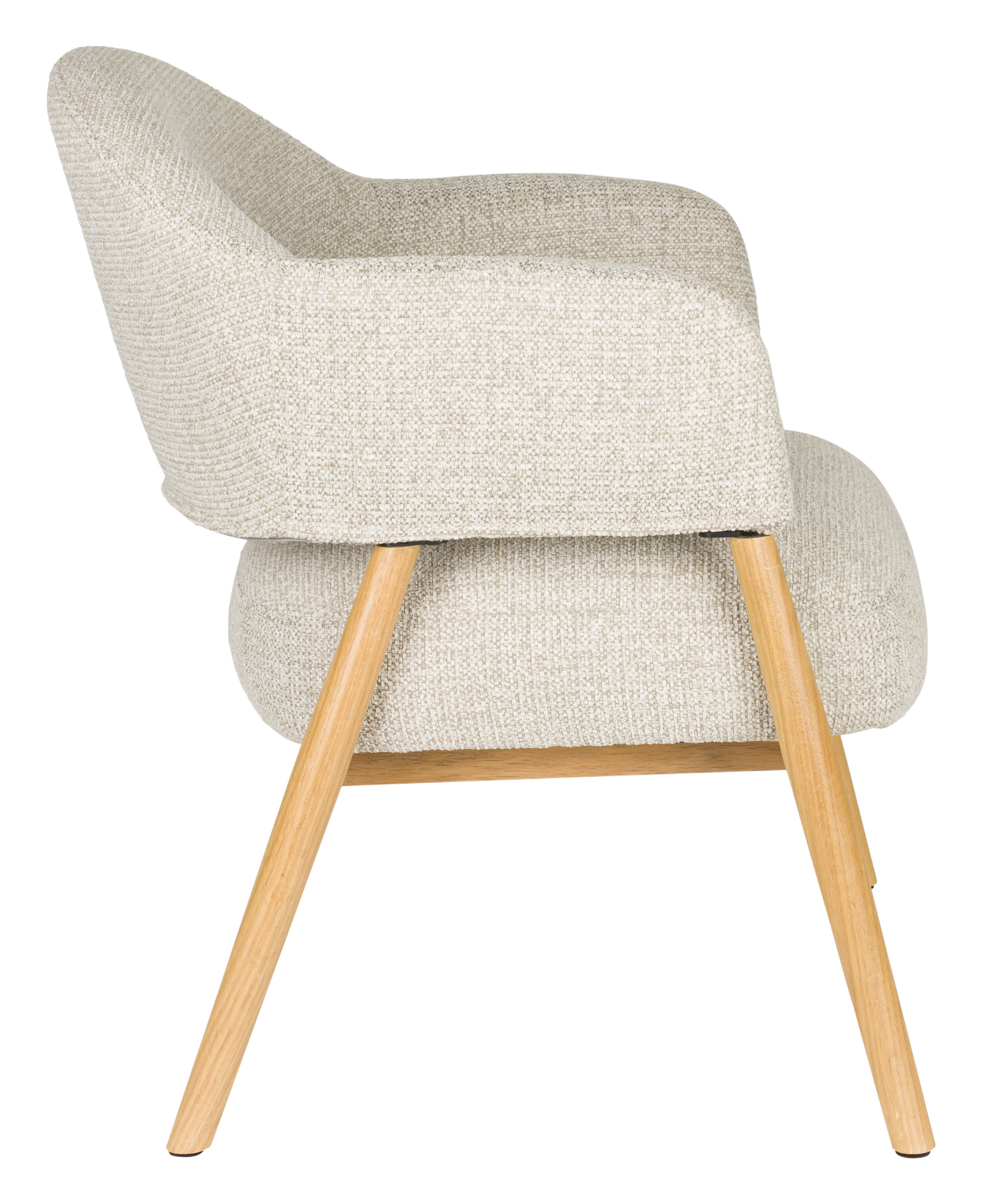 ZILT Fauteuil 'Shenae' Bouclé, kleur Lichtbruin