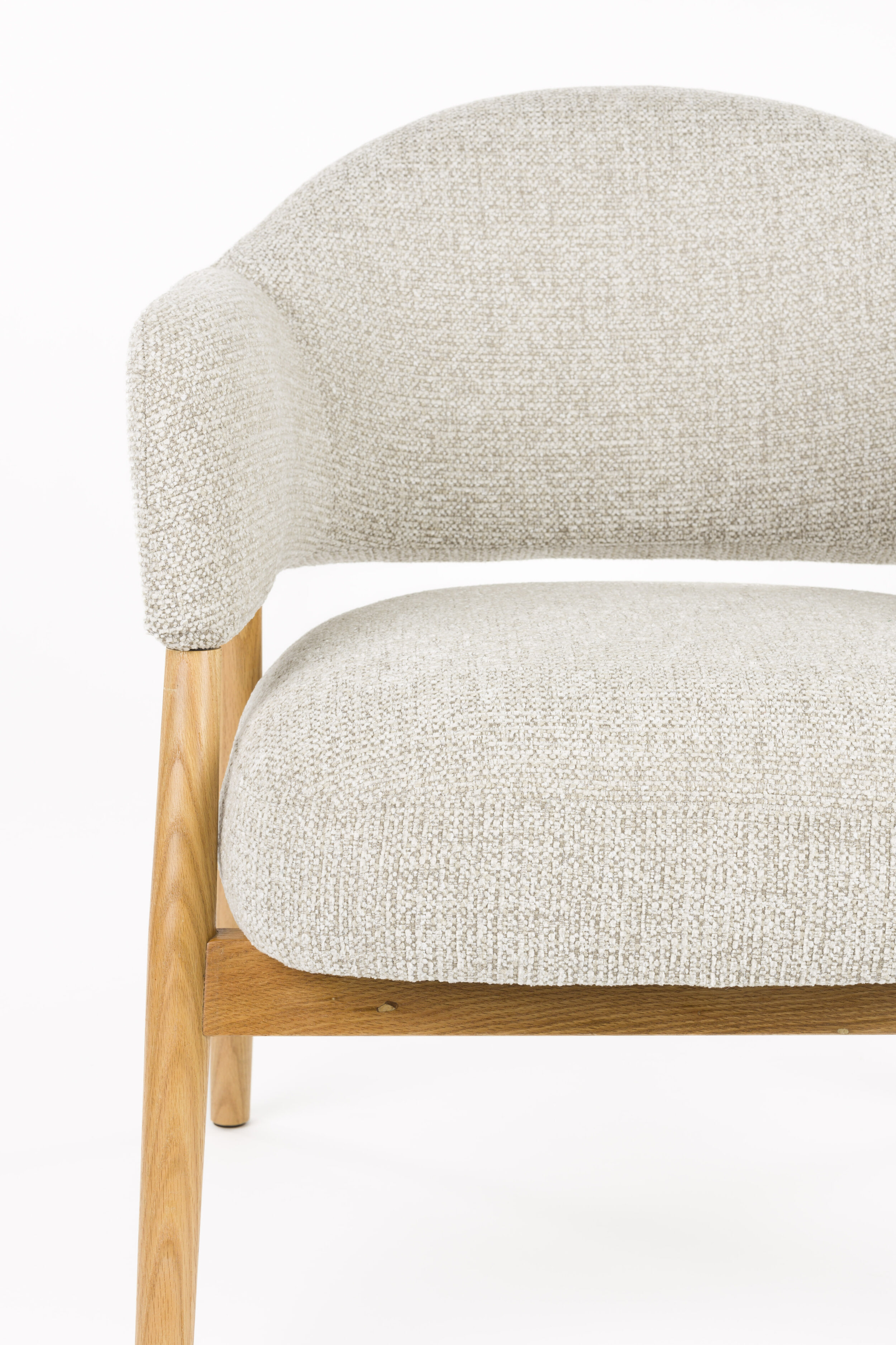 ZILT Fauteuil 'Shenae' Bouclé, kleur Lichtbruin