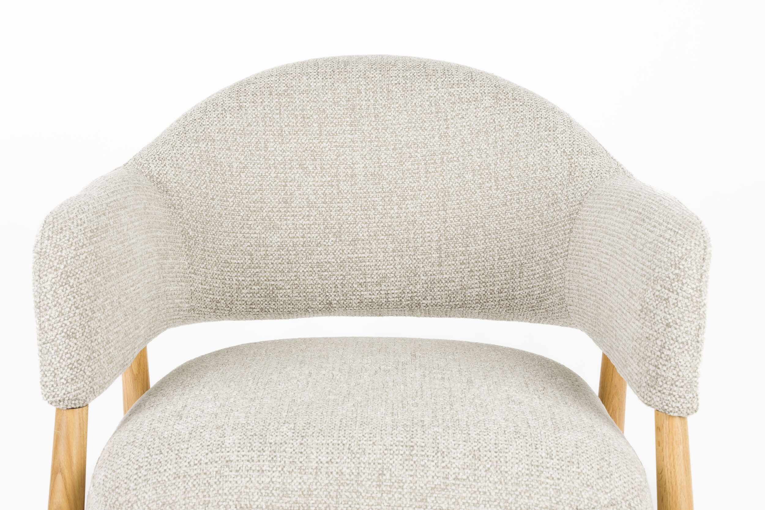 ZILT Fauteuil 'Shenae' Bouclé, kleur Lichtbruin