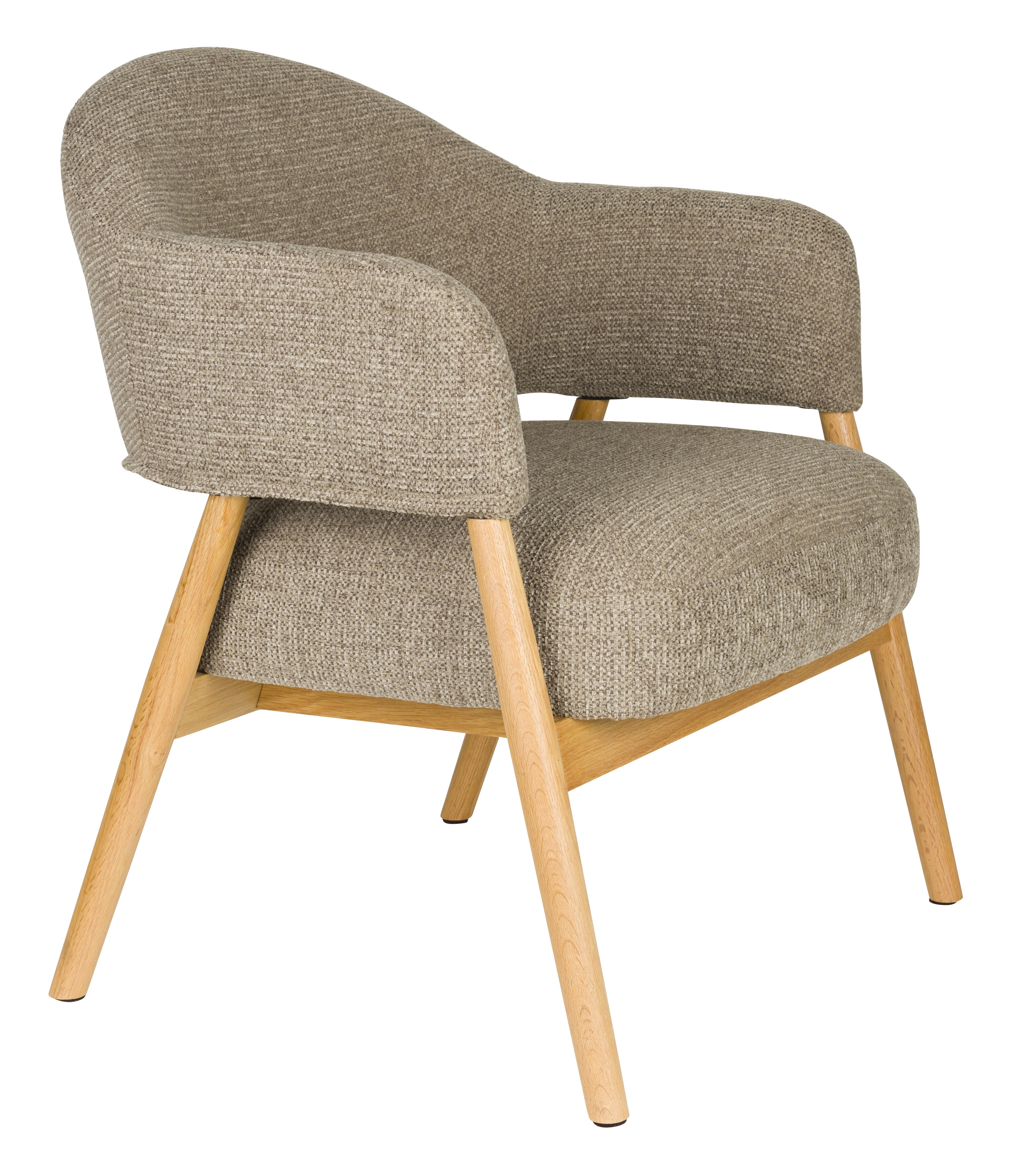 ZILT Fauteuil 'Shenae' Bouclé, kleur Donkerbruin