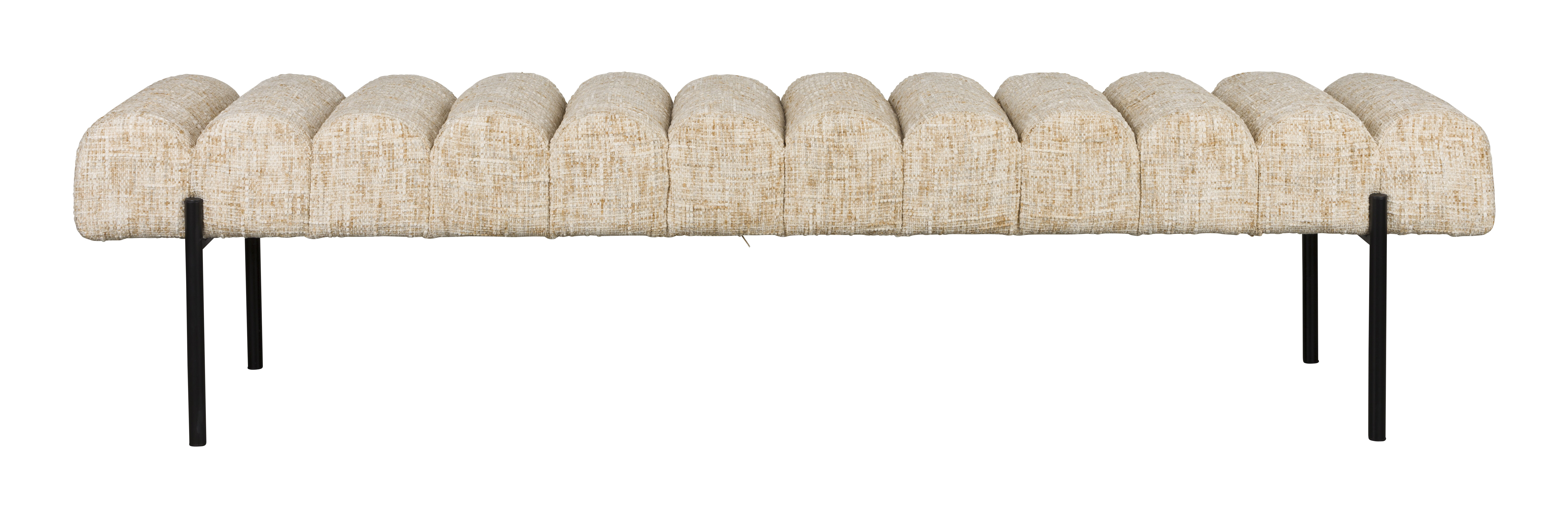 ZILT Eetkamerbank 'Krystal' 160cm, kleur Beige