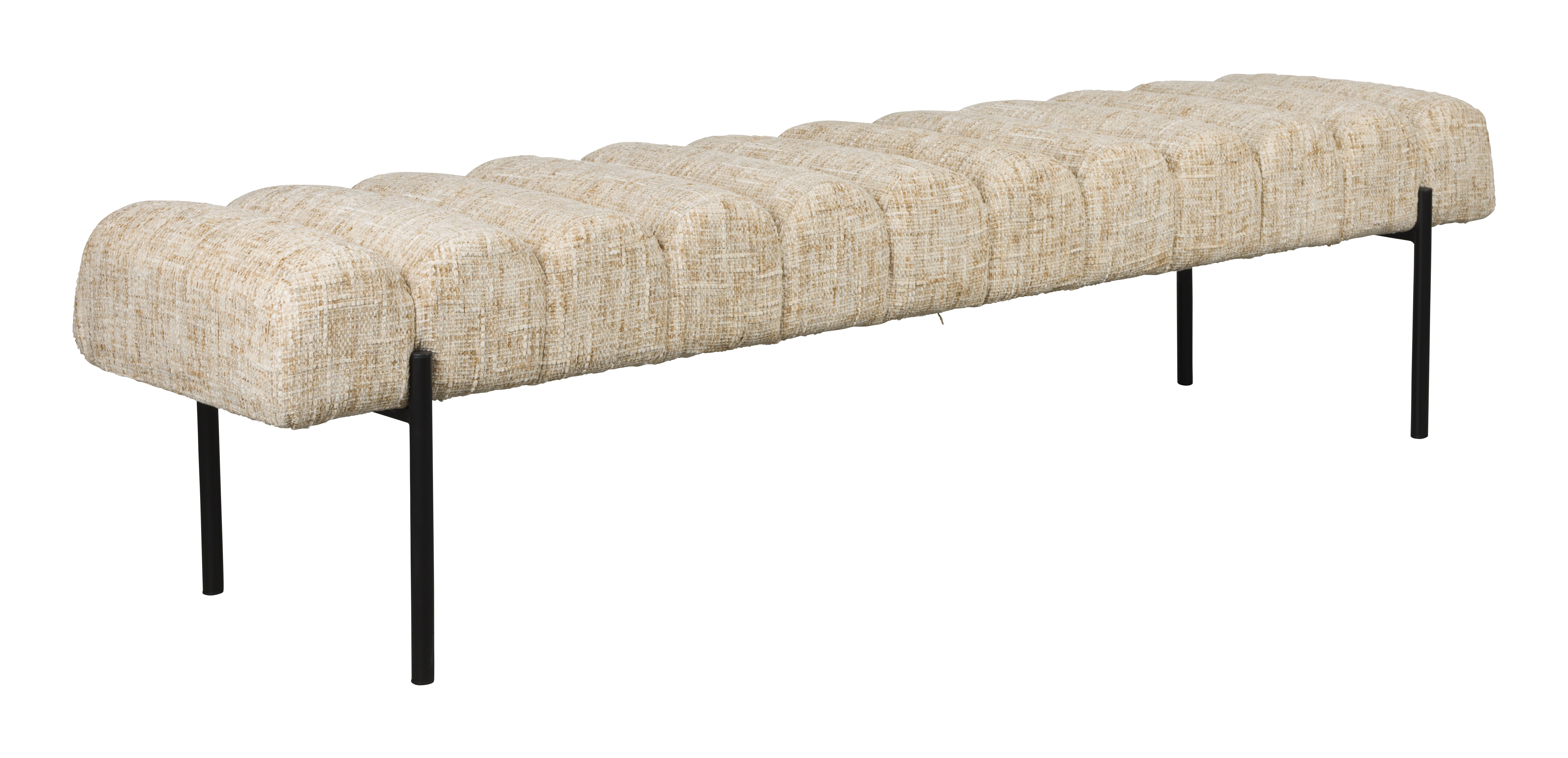 ZILT Eetkamerbank 'Krystal' 160cm, kleur Beige