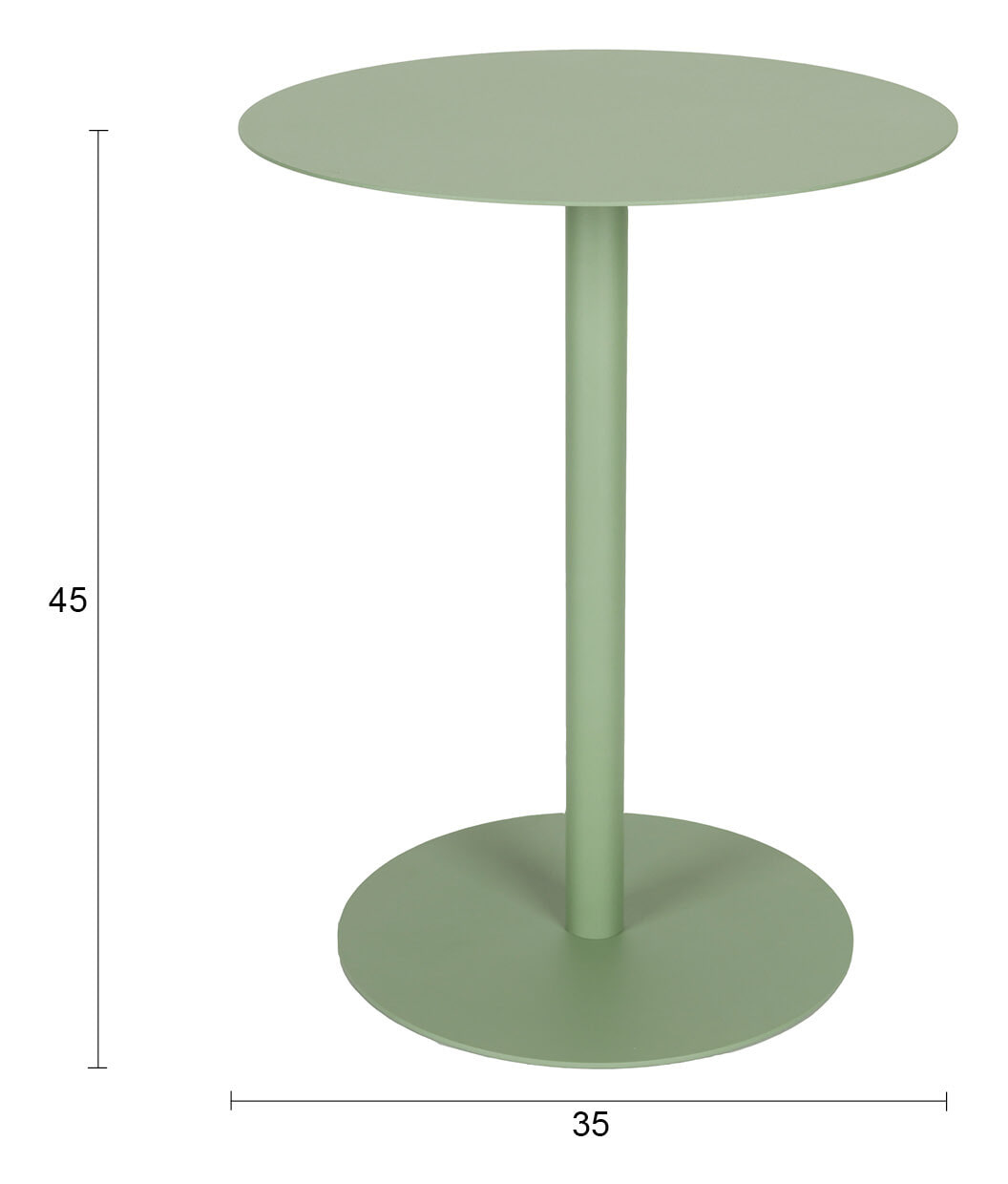 Zuiver Outdoor Bijzettafel 'Snow' 35cm, kleur Desert Sage