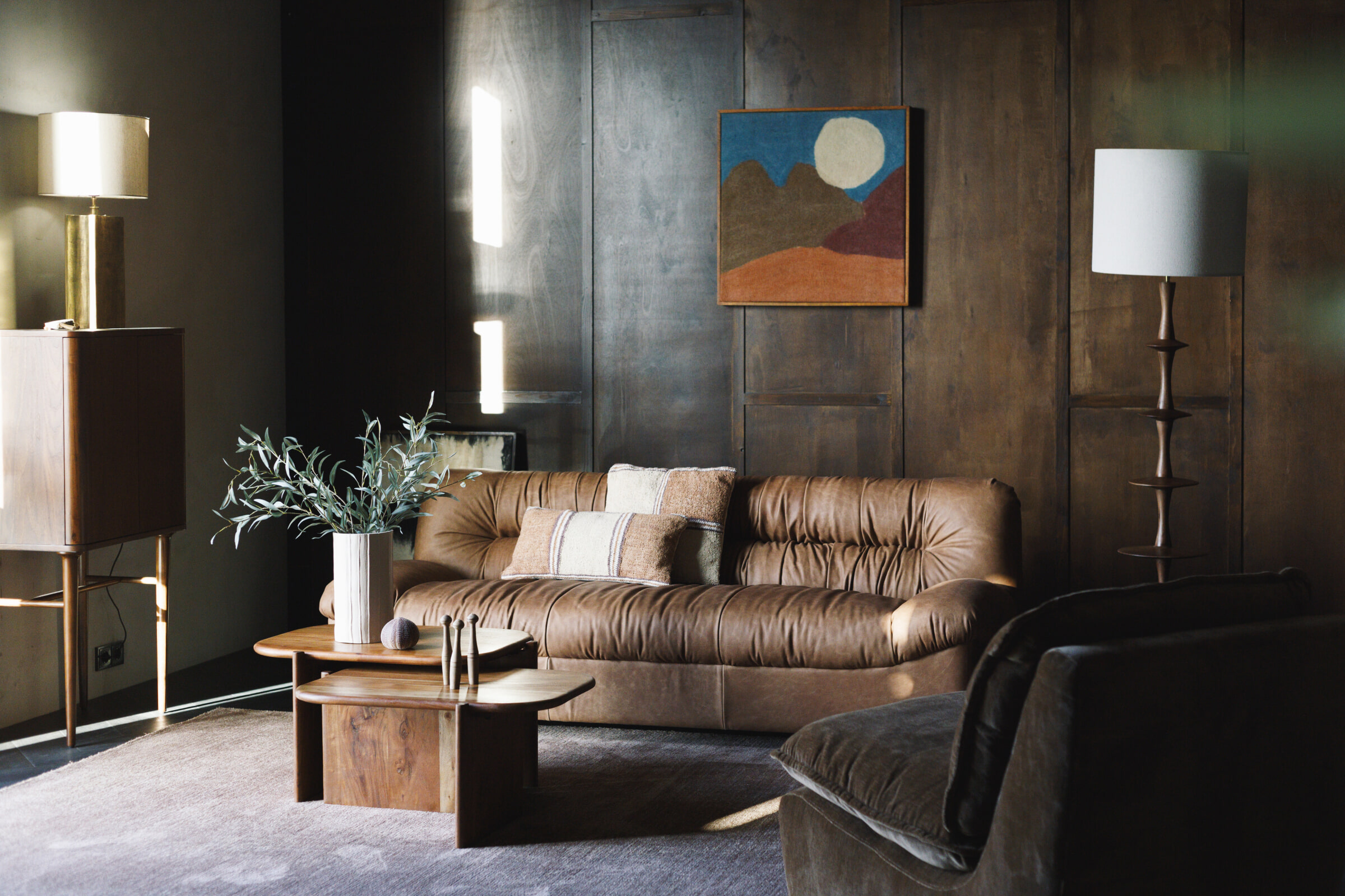 Dutchbone Bijzettafel 'Feller' Mangohout, 75 x 50cm