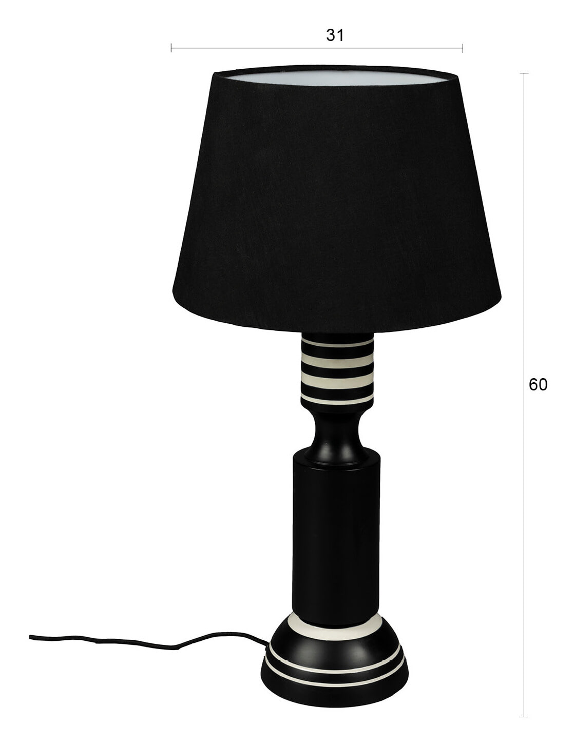 Dutchbone Tafellamp 'Virgil' 60cm