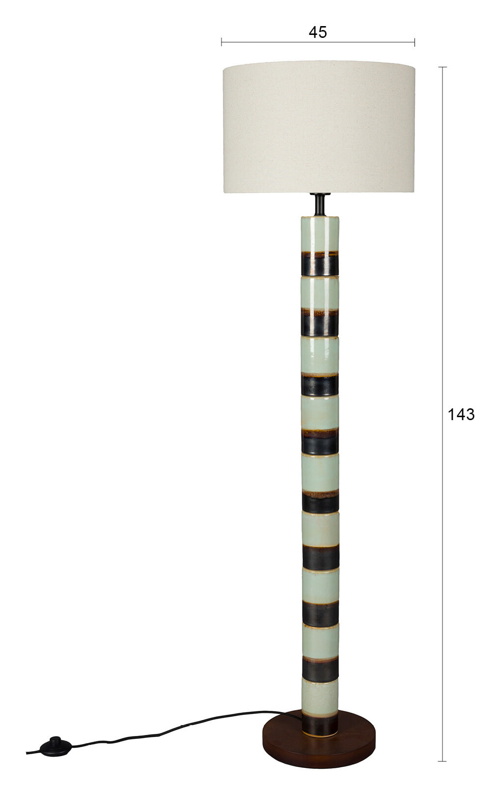 Dutchbone Vloerlamp 'Vertigo' 143cm hoog