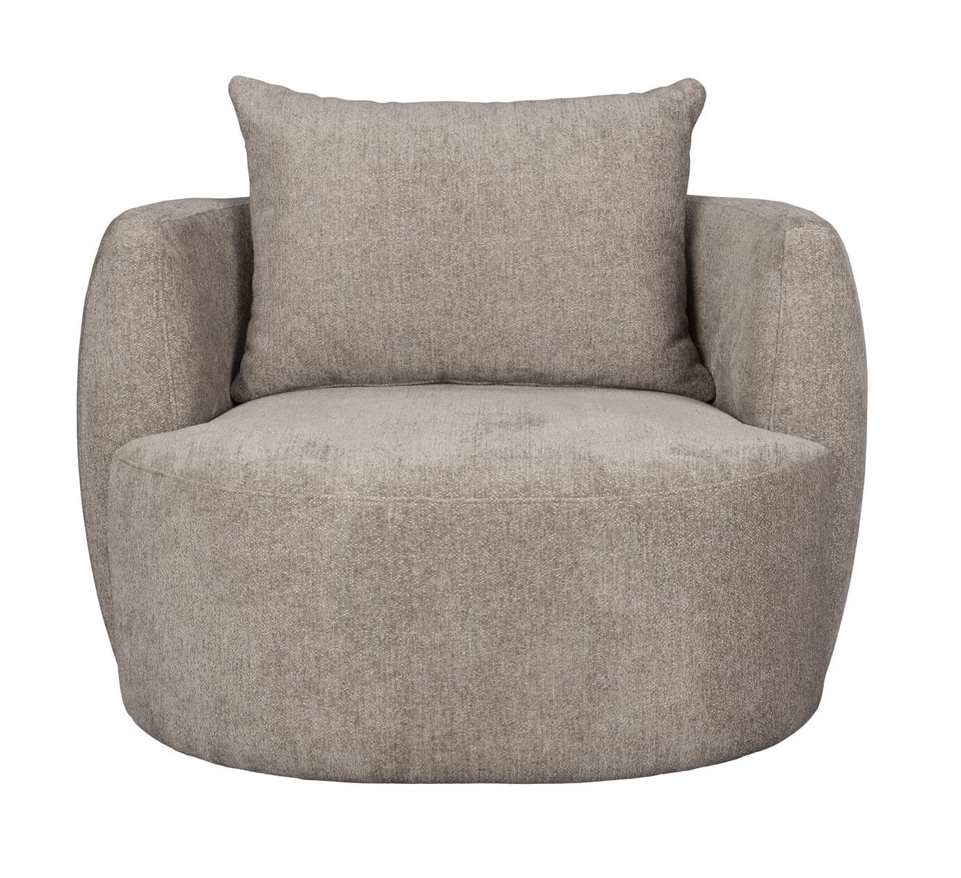Dutchbone Fauteuil 'Rocca' Geweven stof, kleur Cappuccino