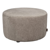 Dutchbone Poef 'Rocca' Geweven stof, kleur Cappuccino