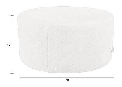 Dutchbone Poef 'Rocca' Geweven stof, kleur Cappuccino
