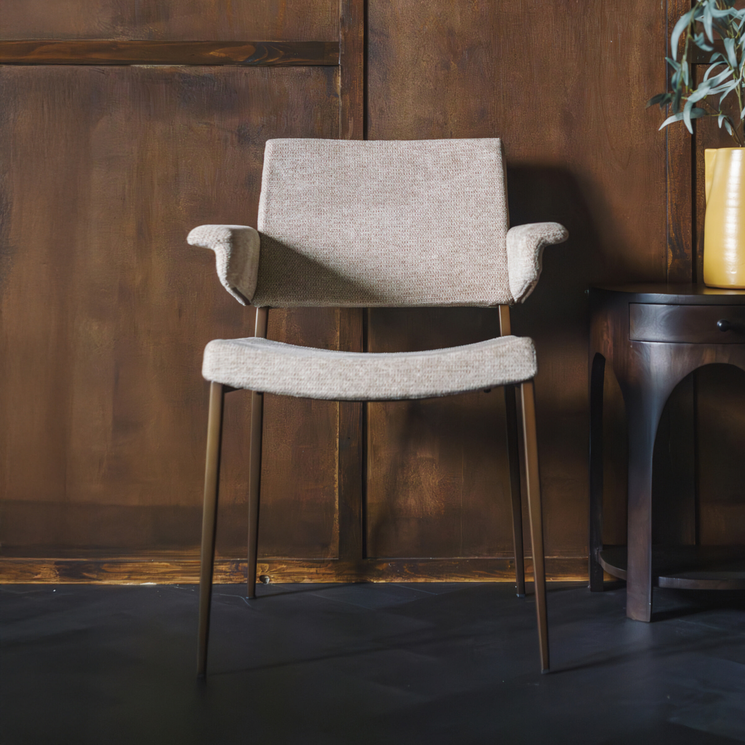 Dutchbone Eetkamerstoel 'Portland' Geweven stof