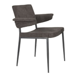 Dutchbone Eetkamerstoel 'Portland' Geweven stof, kleur Grijs