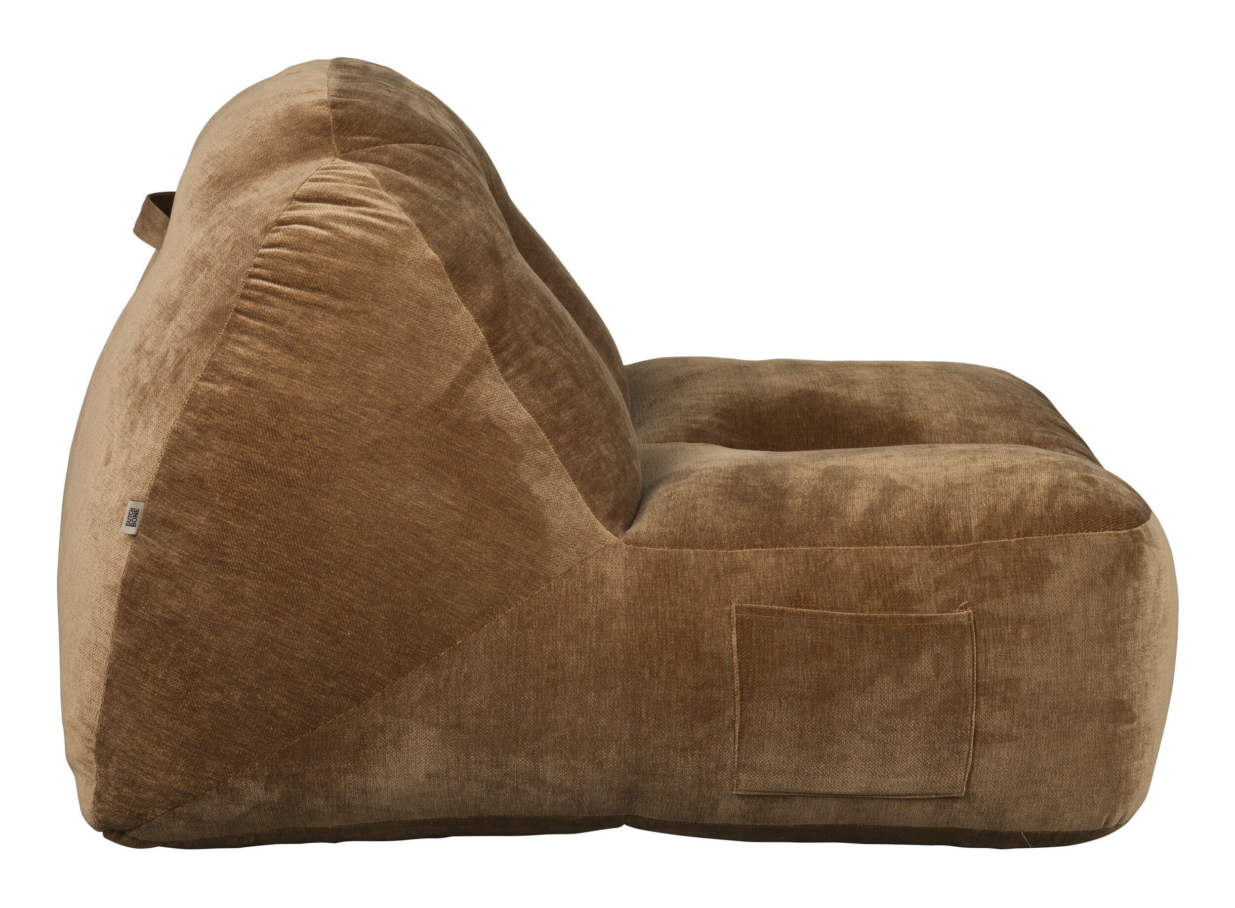 Dutchbone Zitzak 'Tombag' Velvet, kleur Cognac