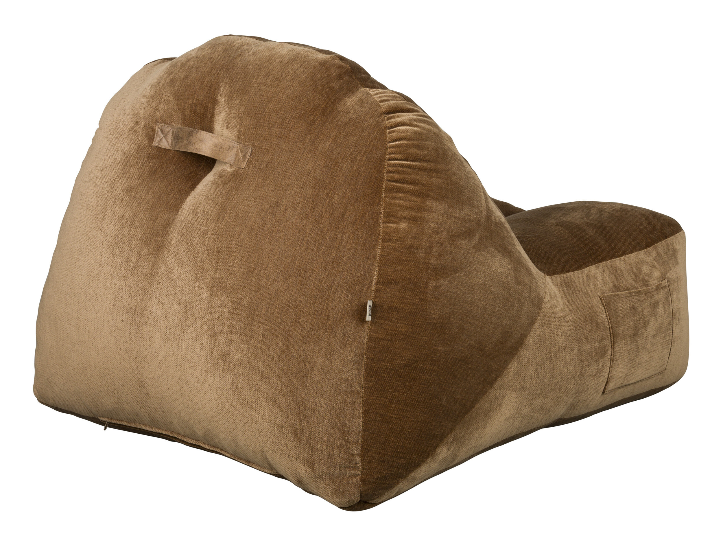 Dutchbone Zitzak 'Tombag' Velvet, kleur Cognac