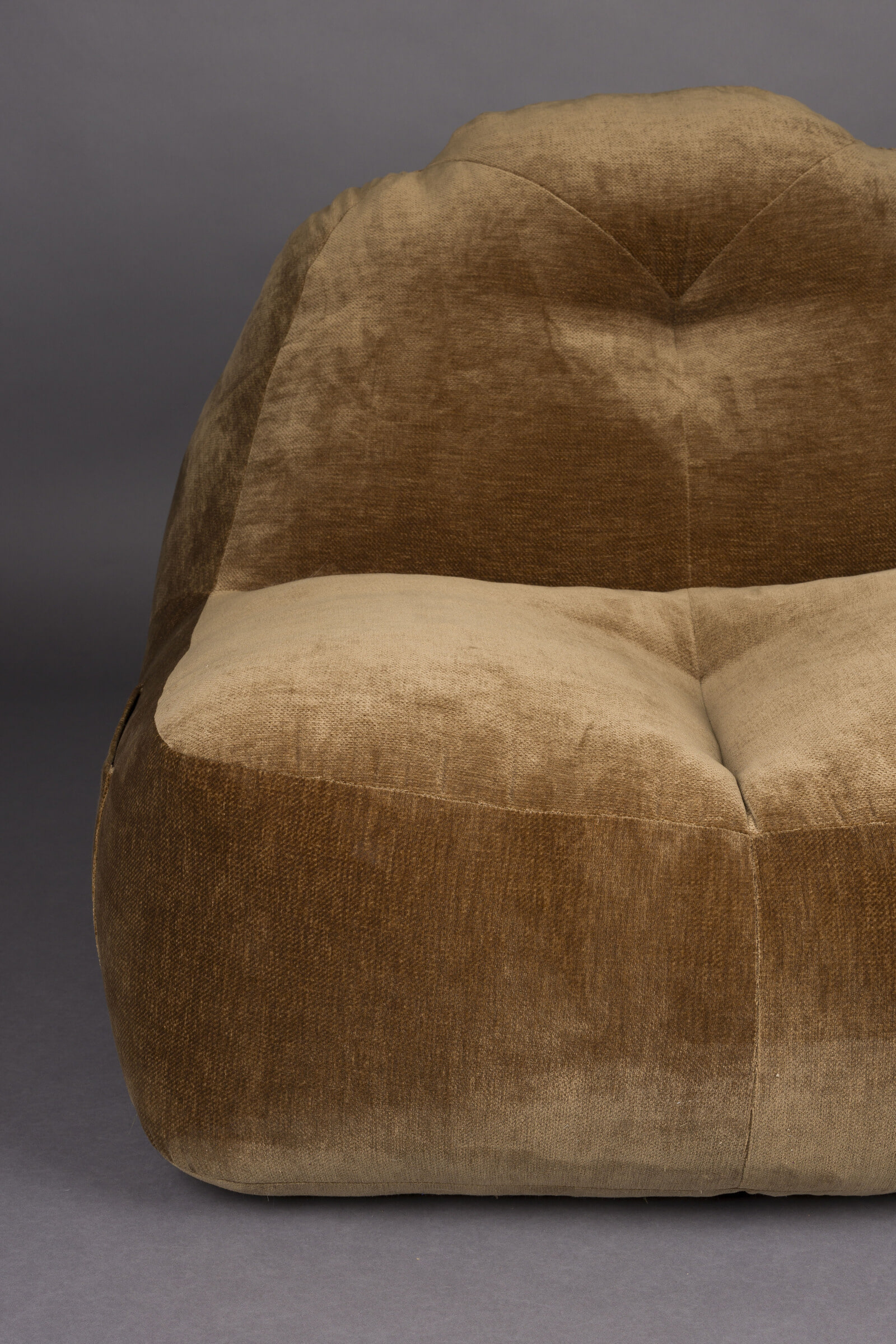 Dutchbone Zitzak 'Tombag' Velvet, kleur Cognac