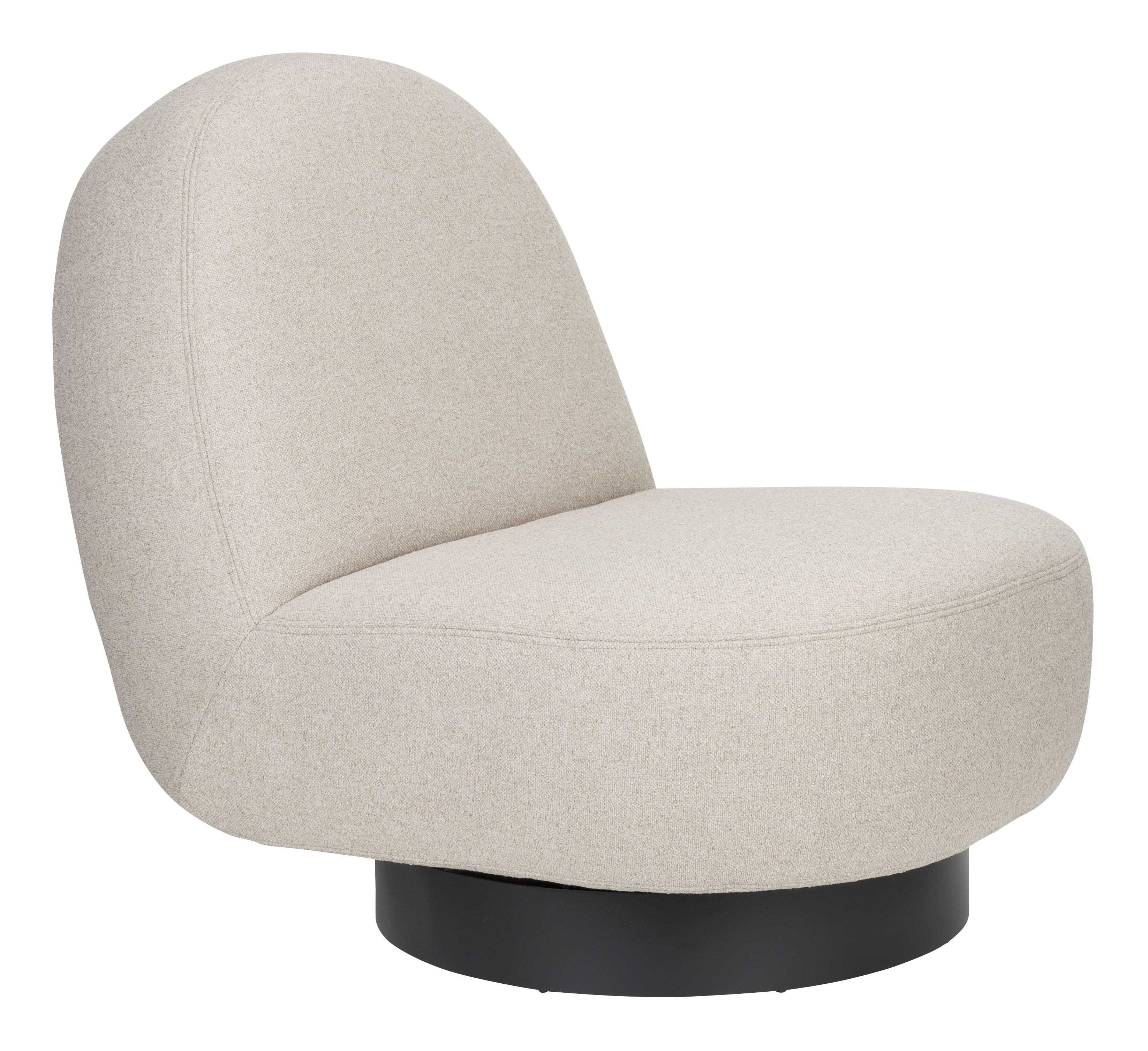 Zuiver Draaifauteuil 'Eden' kleur Cappuccino