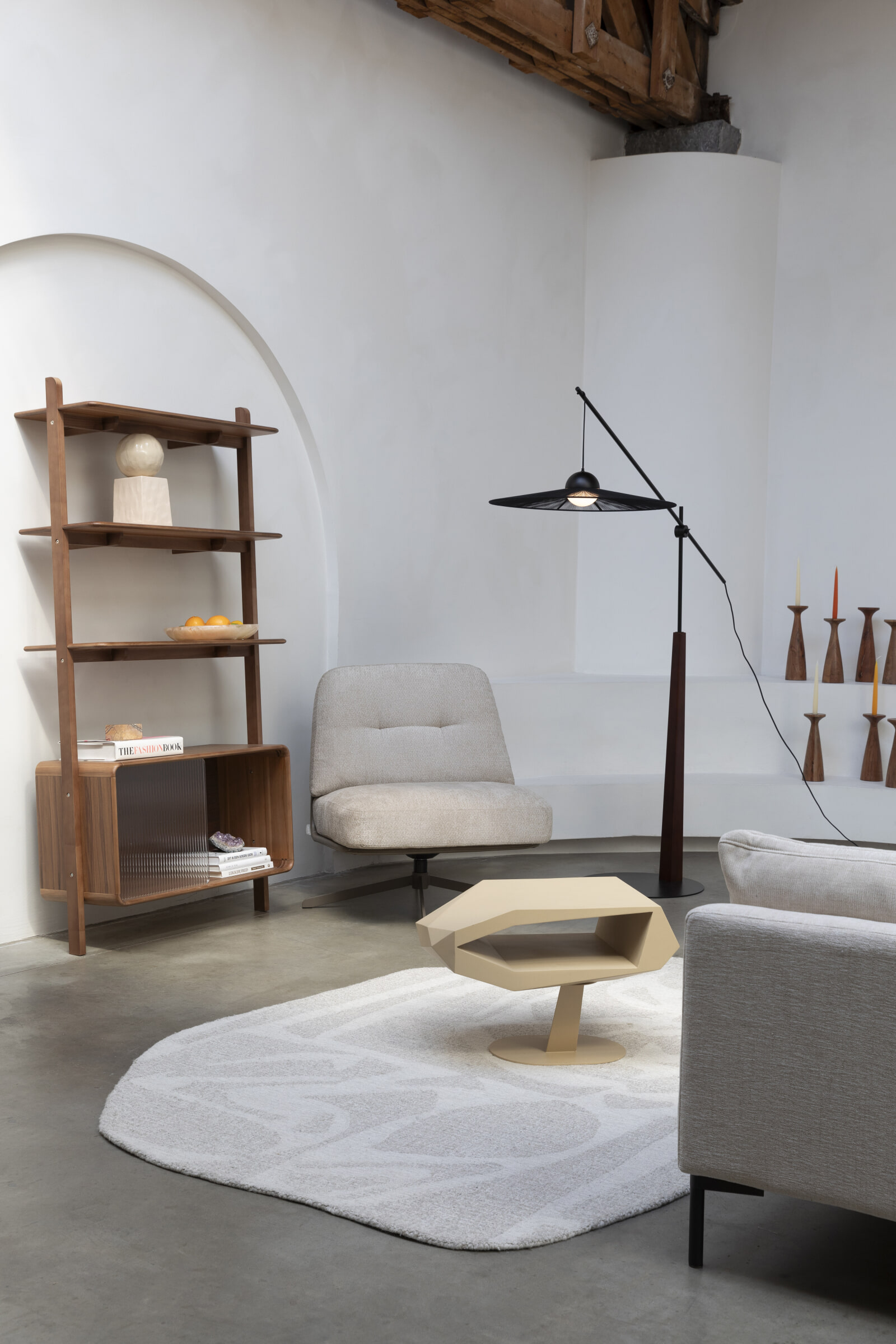 Zuiver Draaifauteuil 'Benjamin' kleur Crème